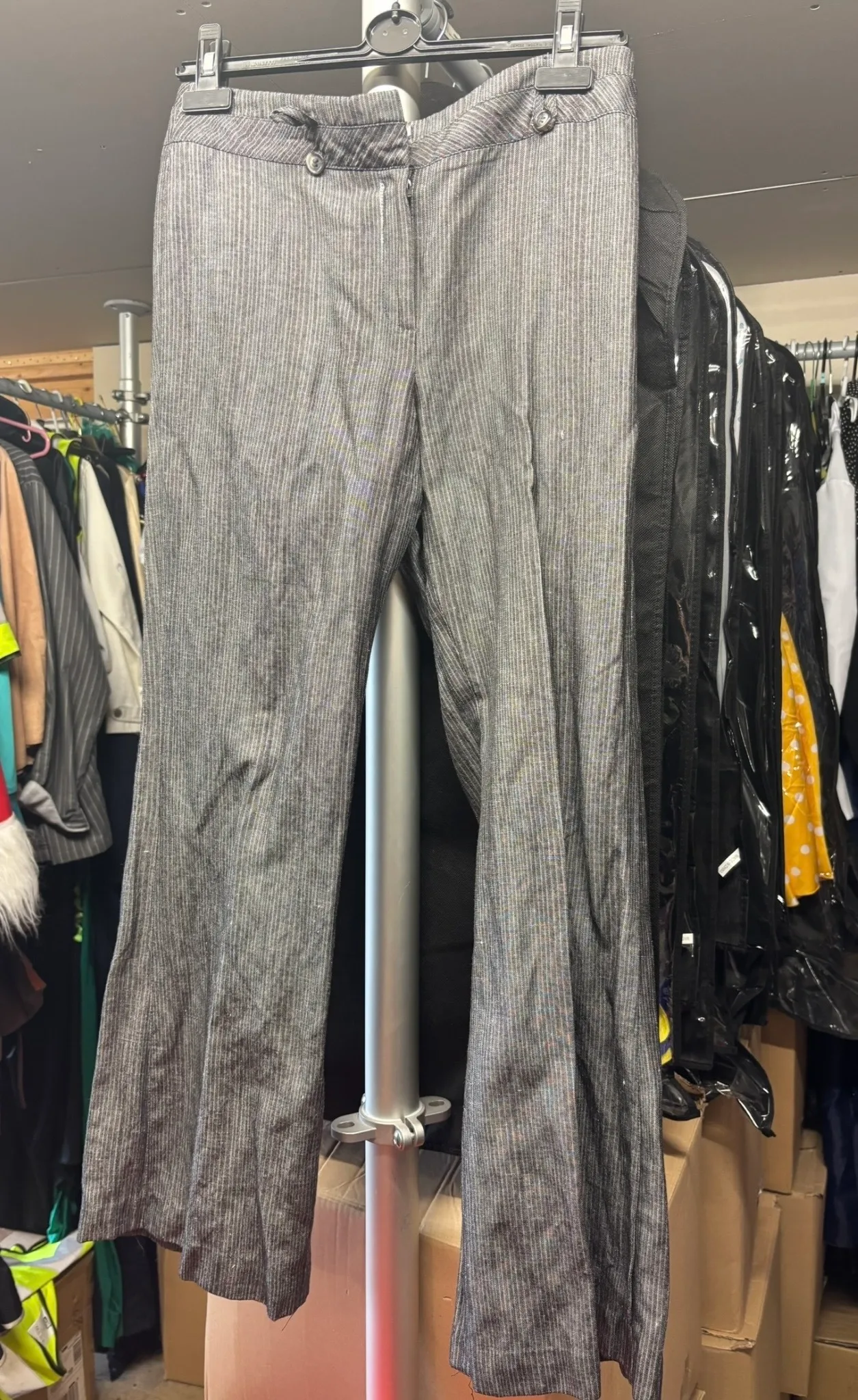 Trousers- Grey Striped Design