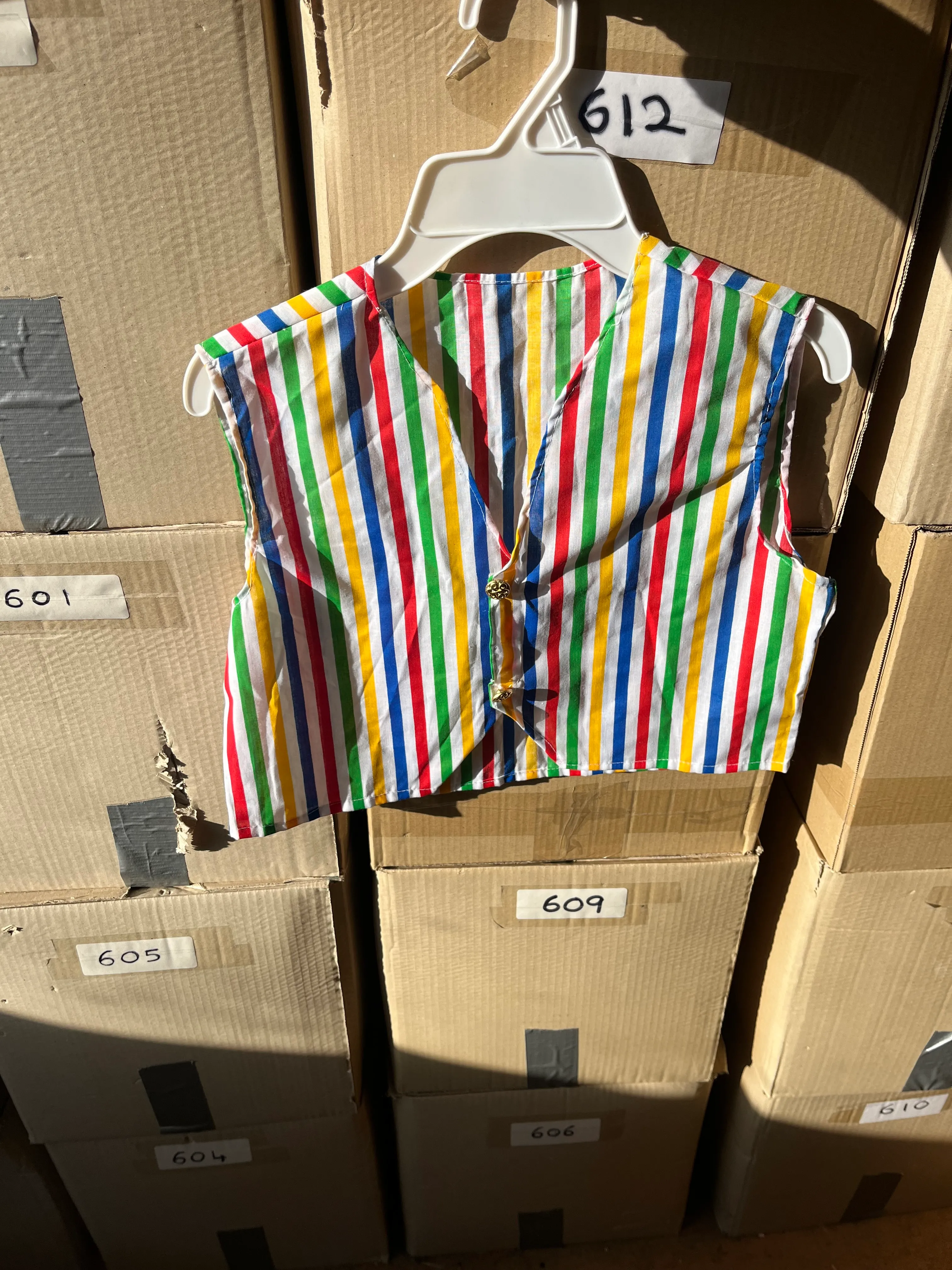 Waistcoat- Rainbow striped