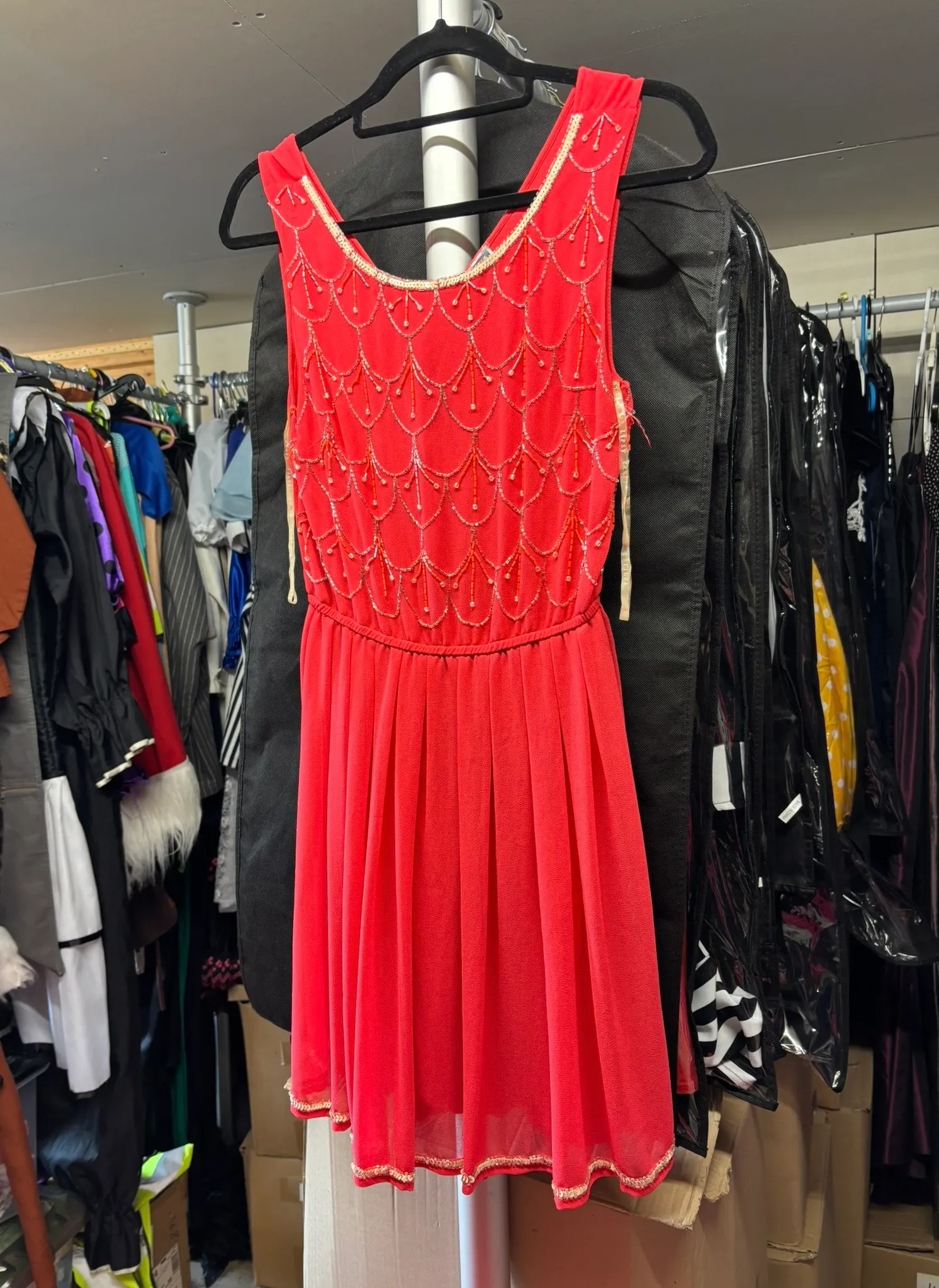 Dress- Red patterned