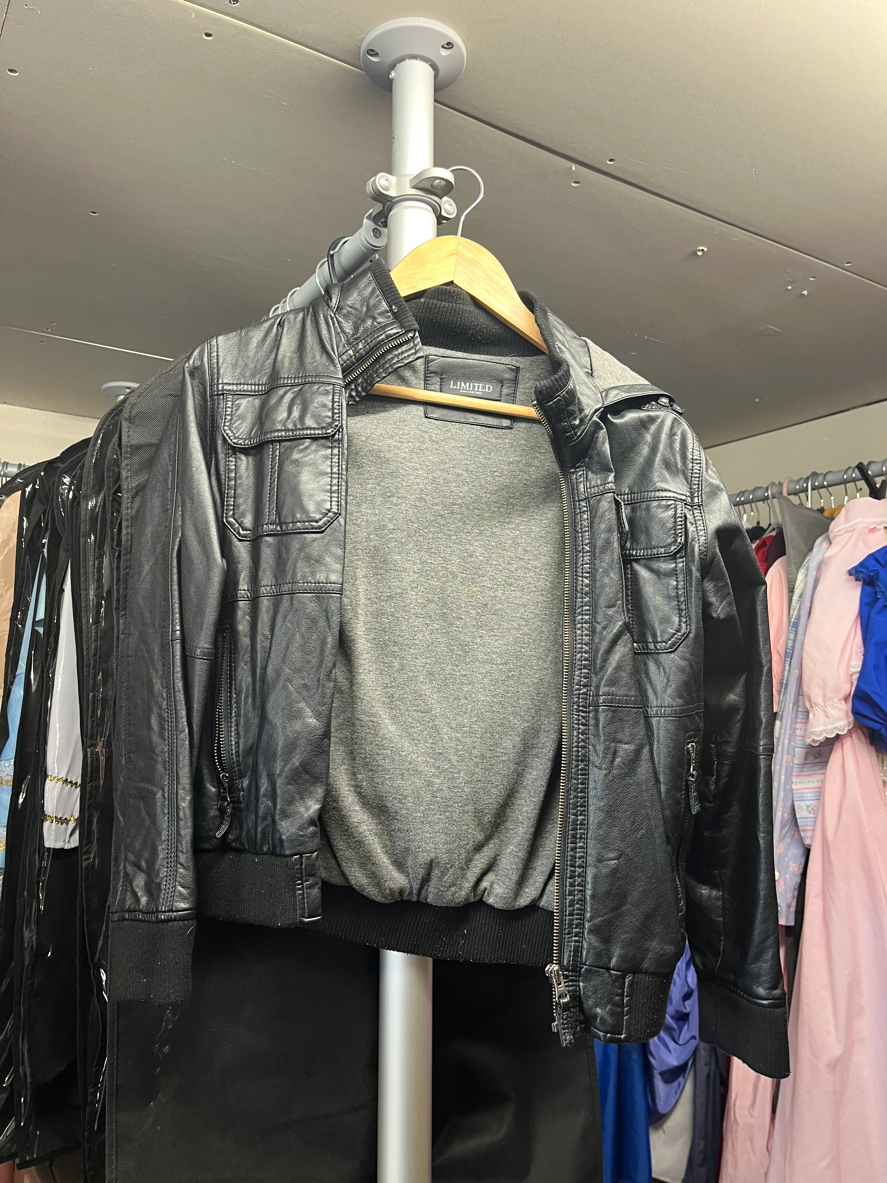 Jacket- Black Leather bomber jacket