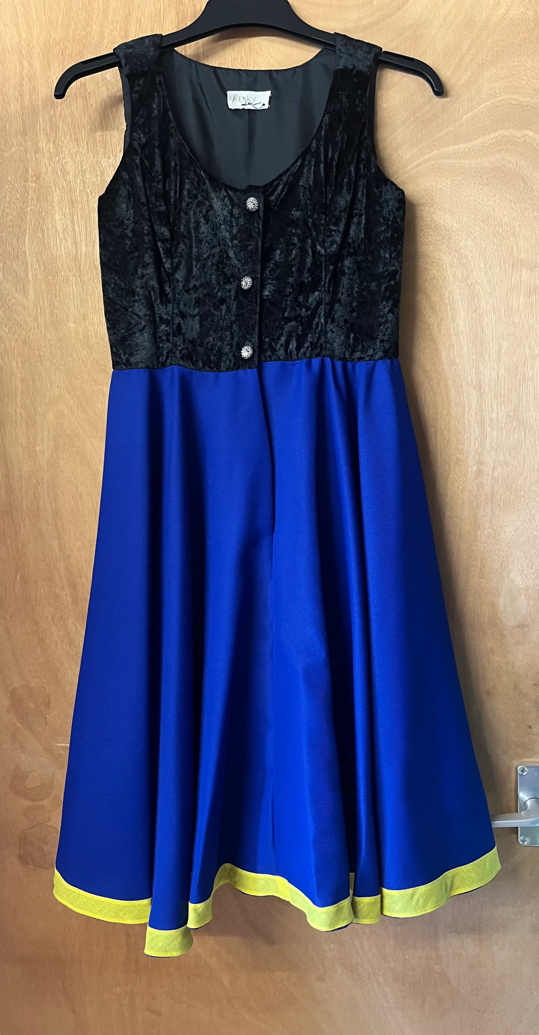 Dress- Blue and black velour