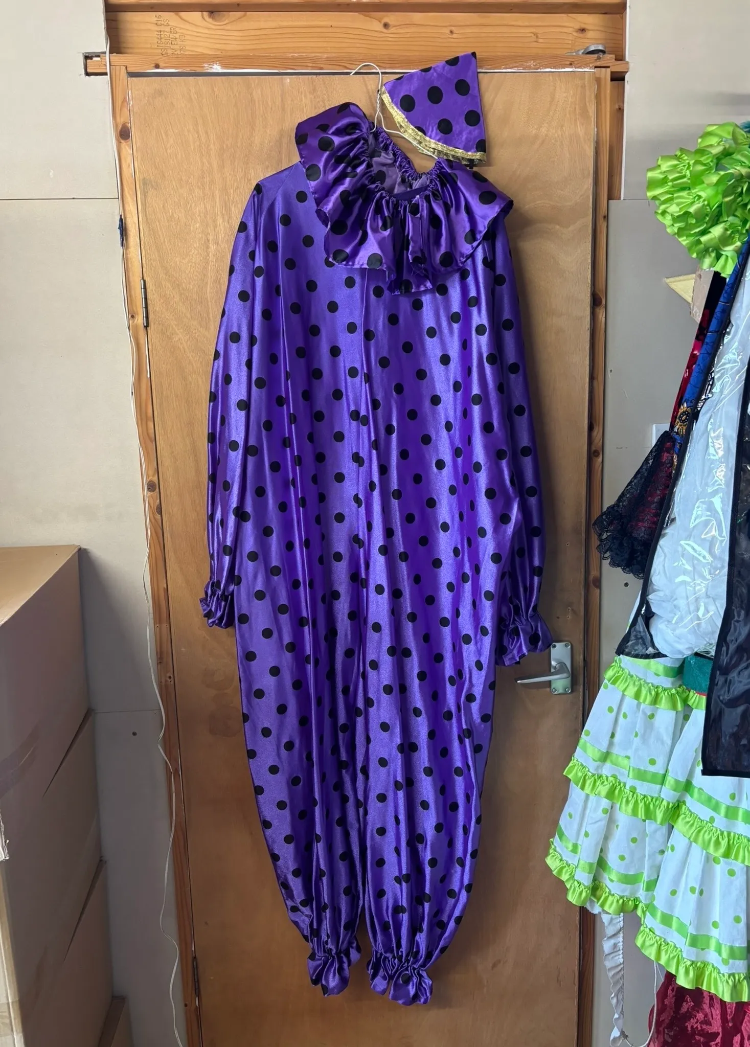 Character- Clown purple and black jumpsuit