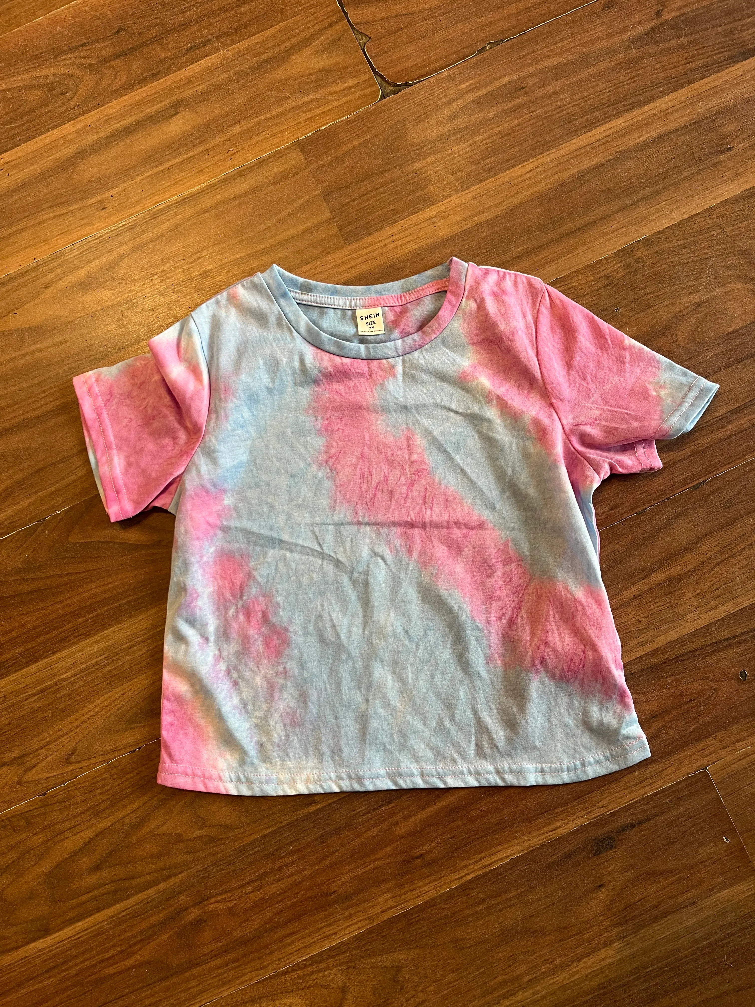 T-Shirt- Blue And Pink Tie Dye