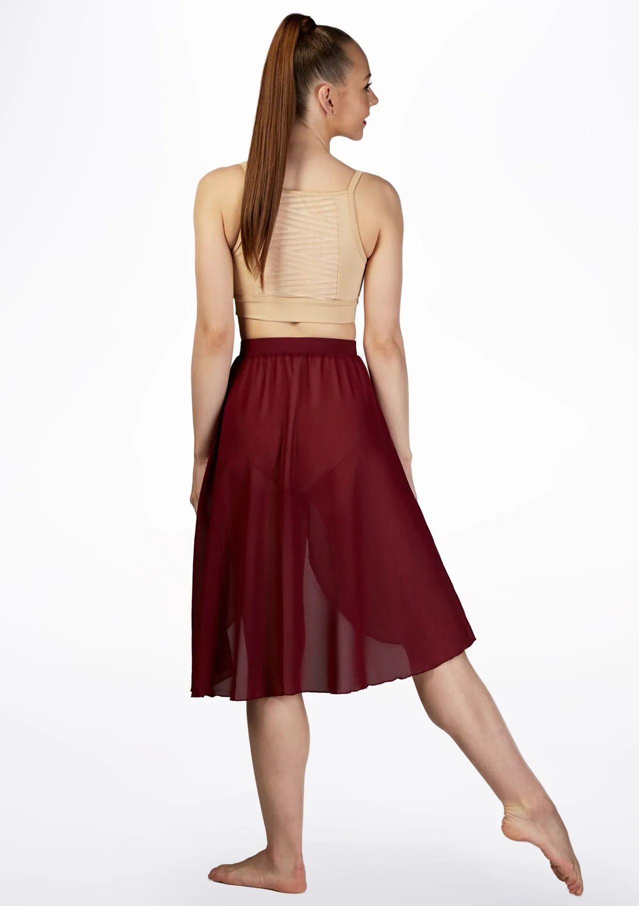 Skirt- Burgundy net 