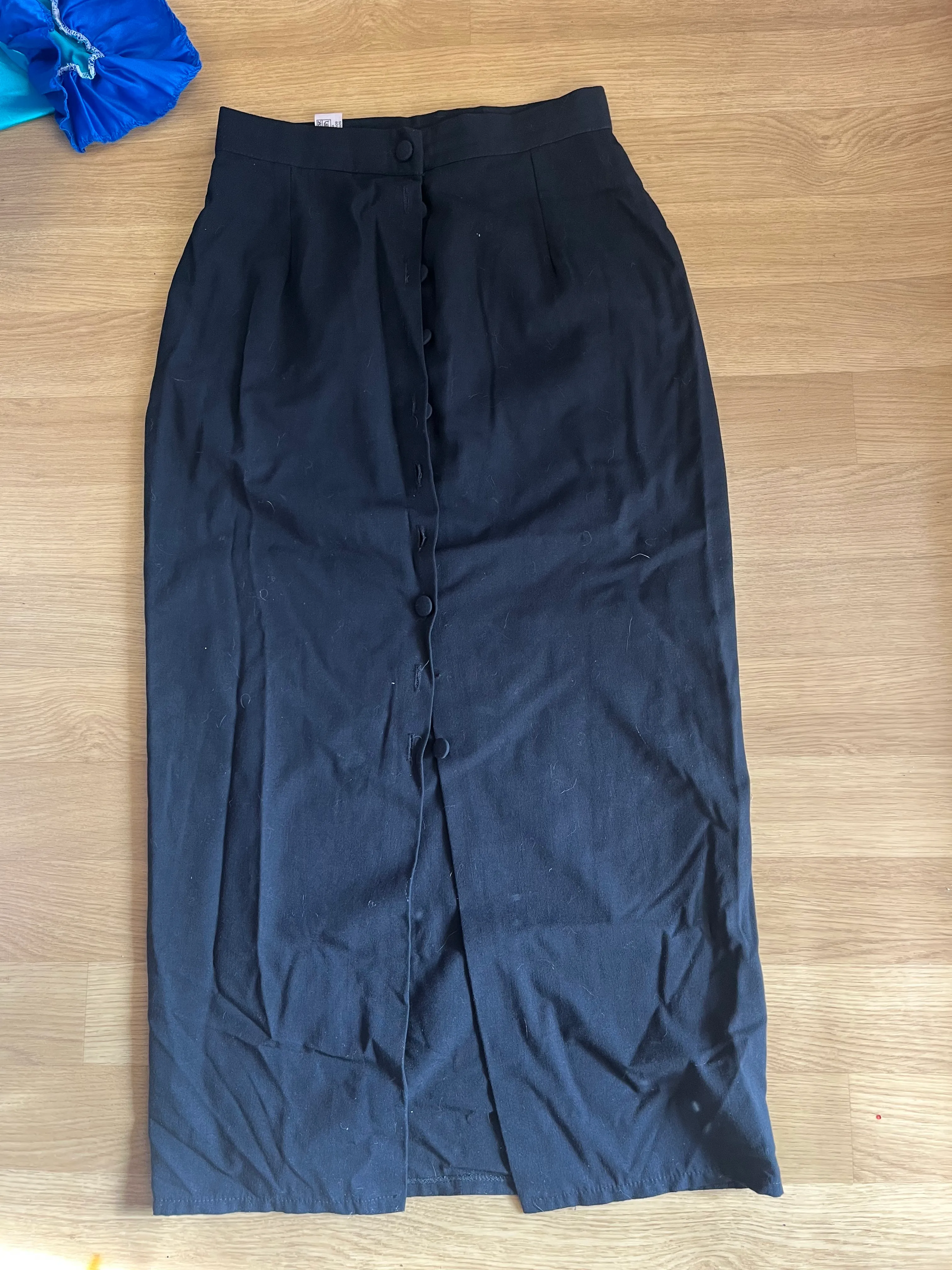 Skirt- Long Navy Buttons