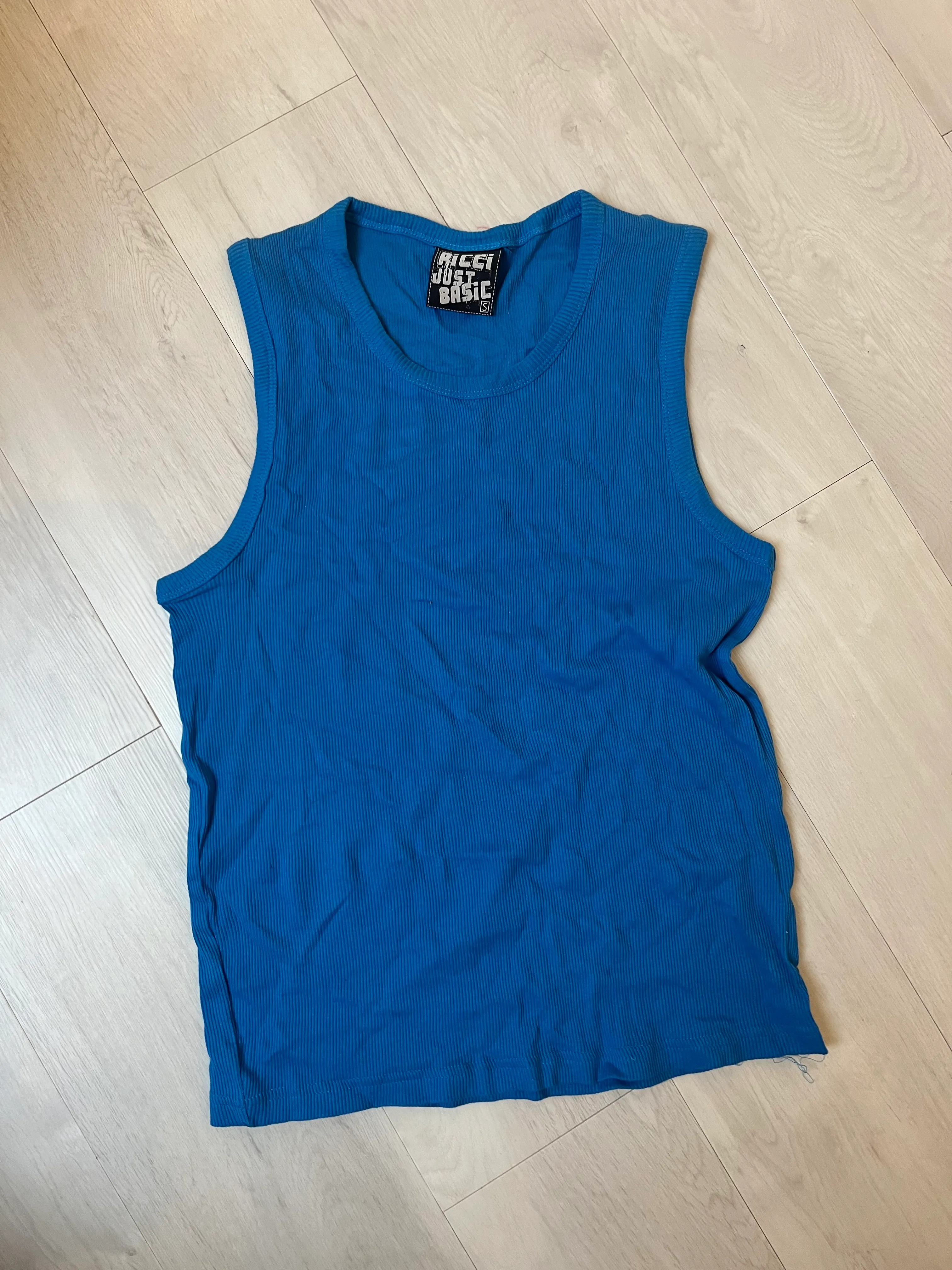 Vest Top- Light Blue Ribbed