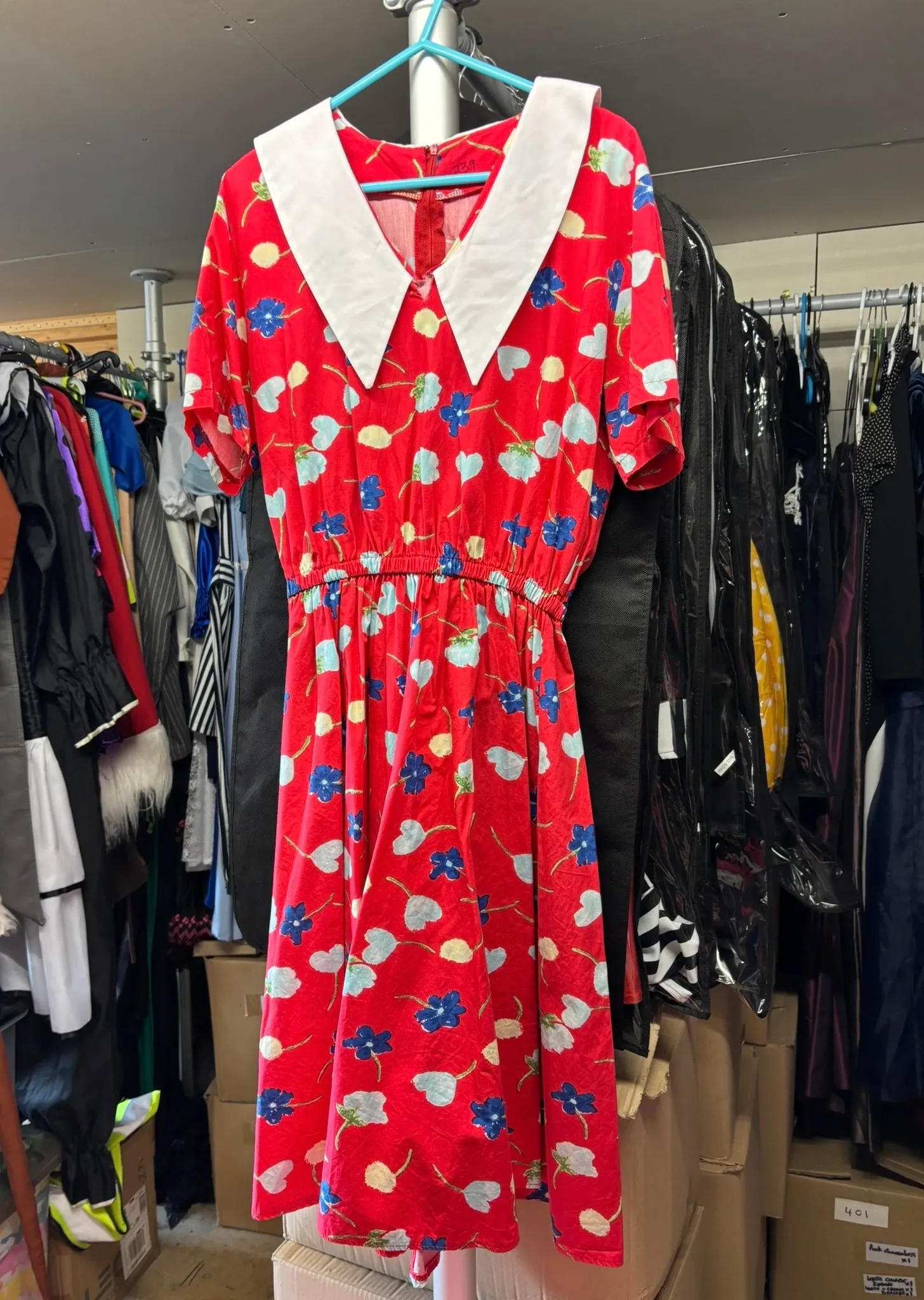 Dress- Red floral design