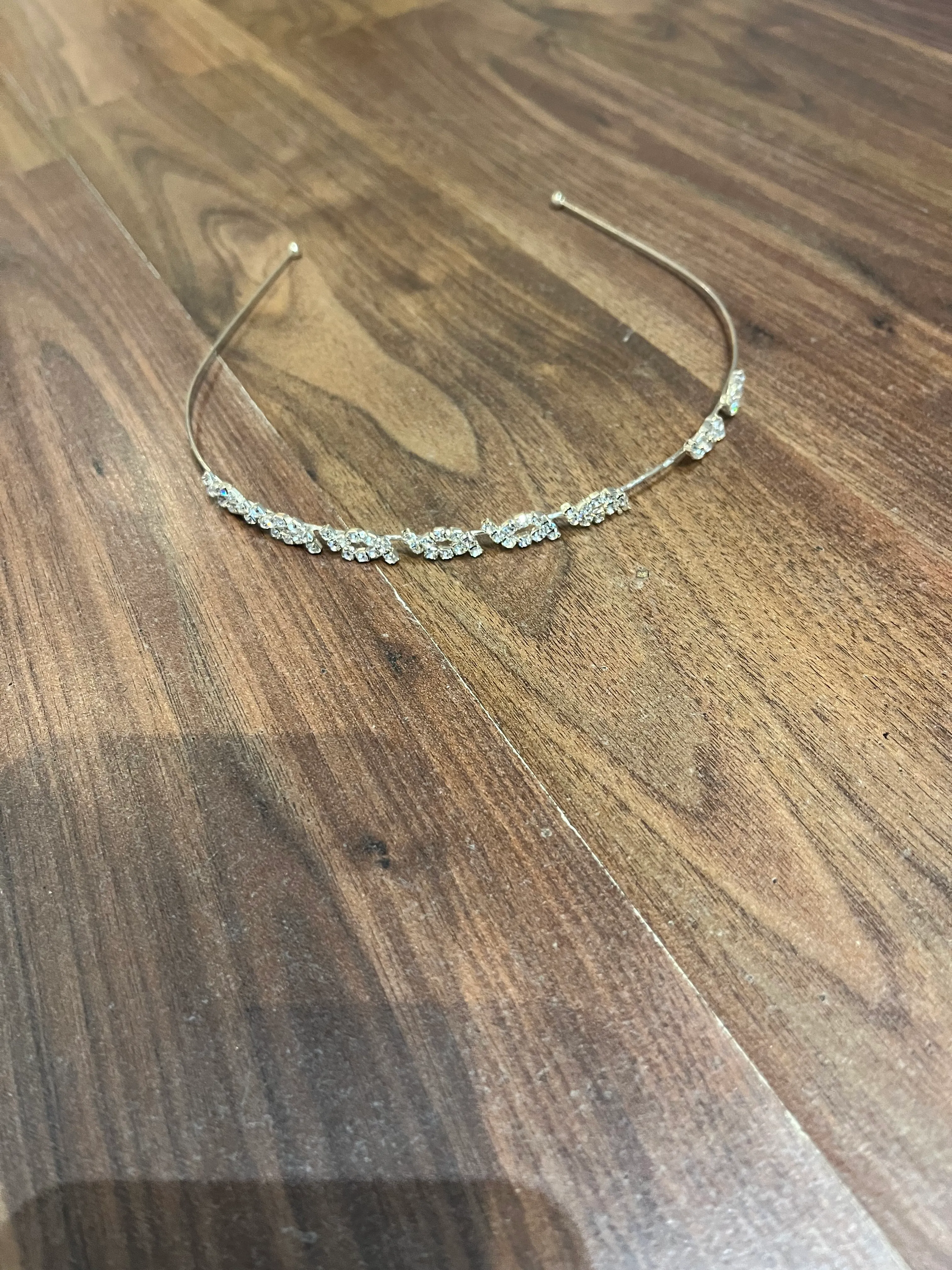 Headband- Silver sparkly Thin