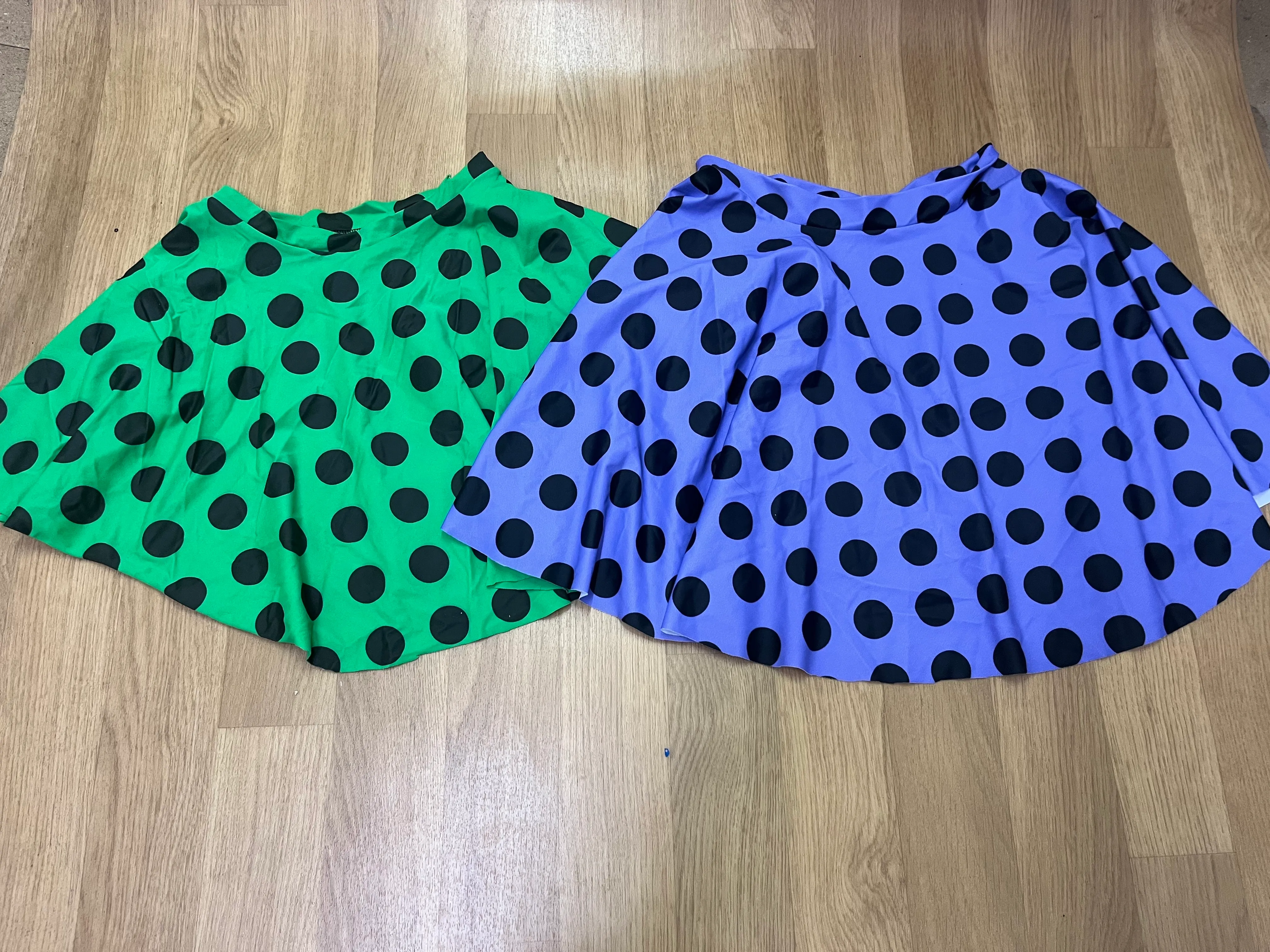 Skirt- Purple and Green Spots