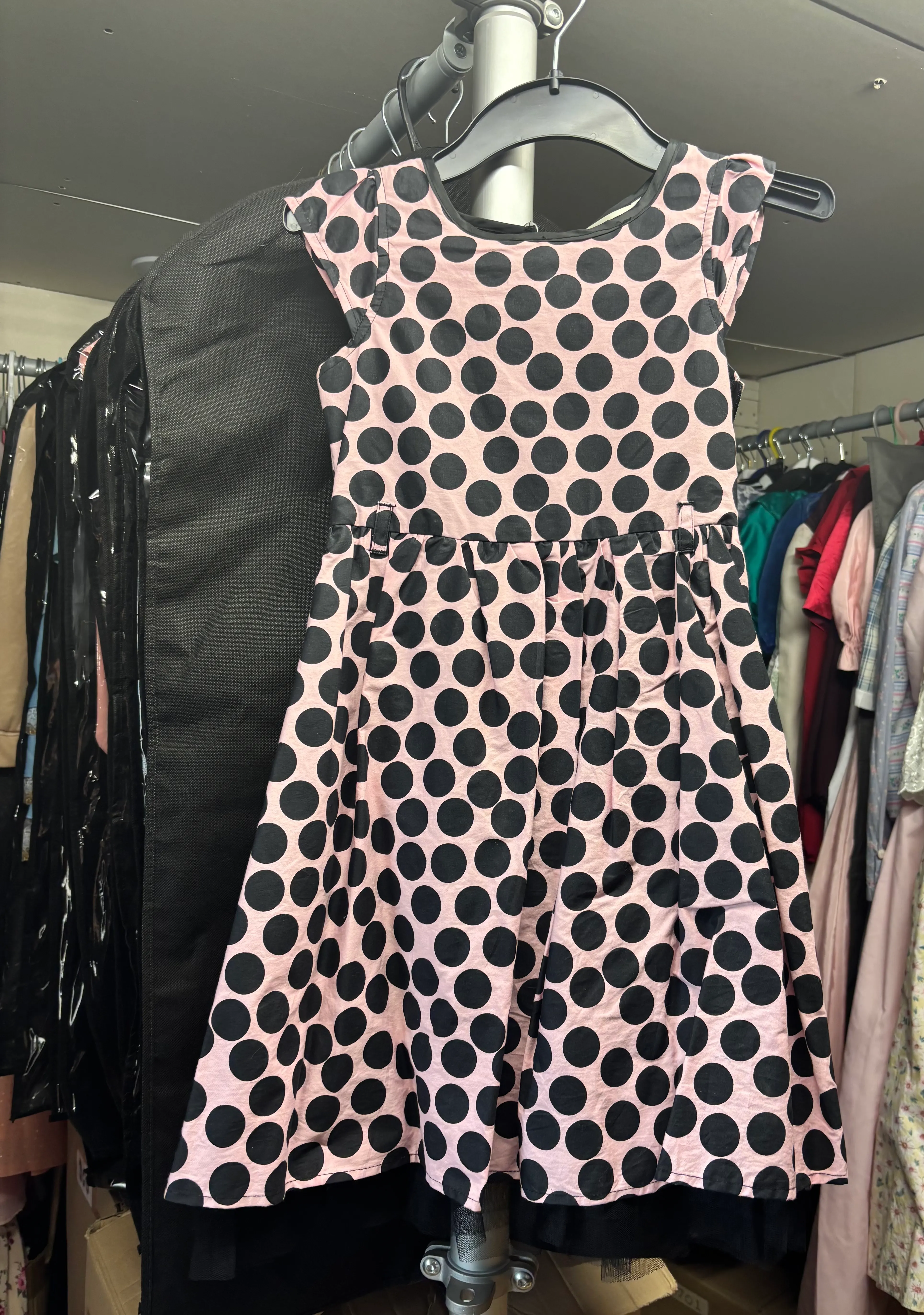 Dress- Black and pink dot