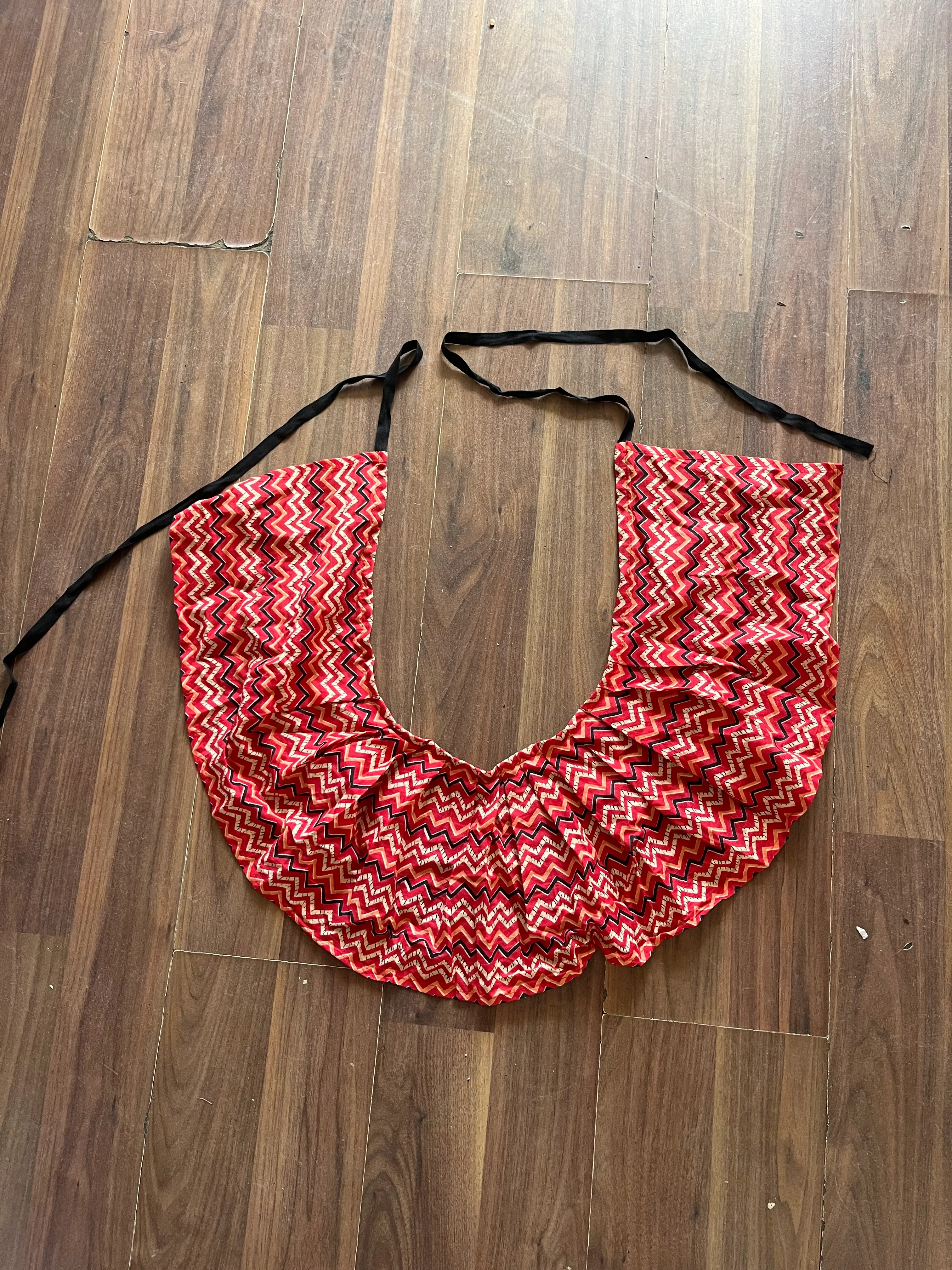 Skirt- Red patterned Wrap around 