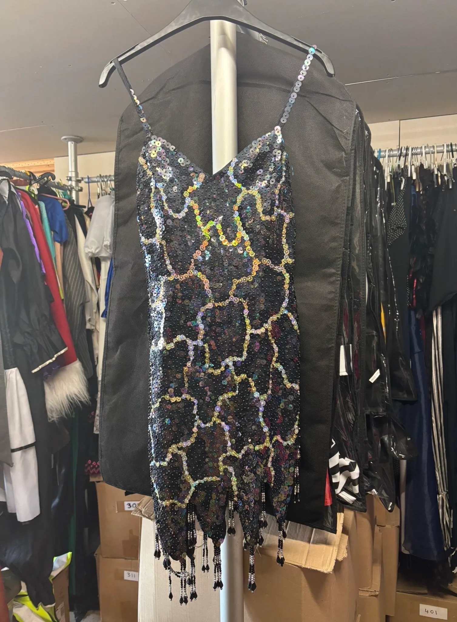 Dress- Black and Gold Sequin