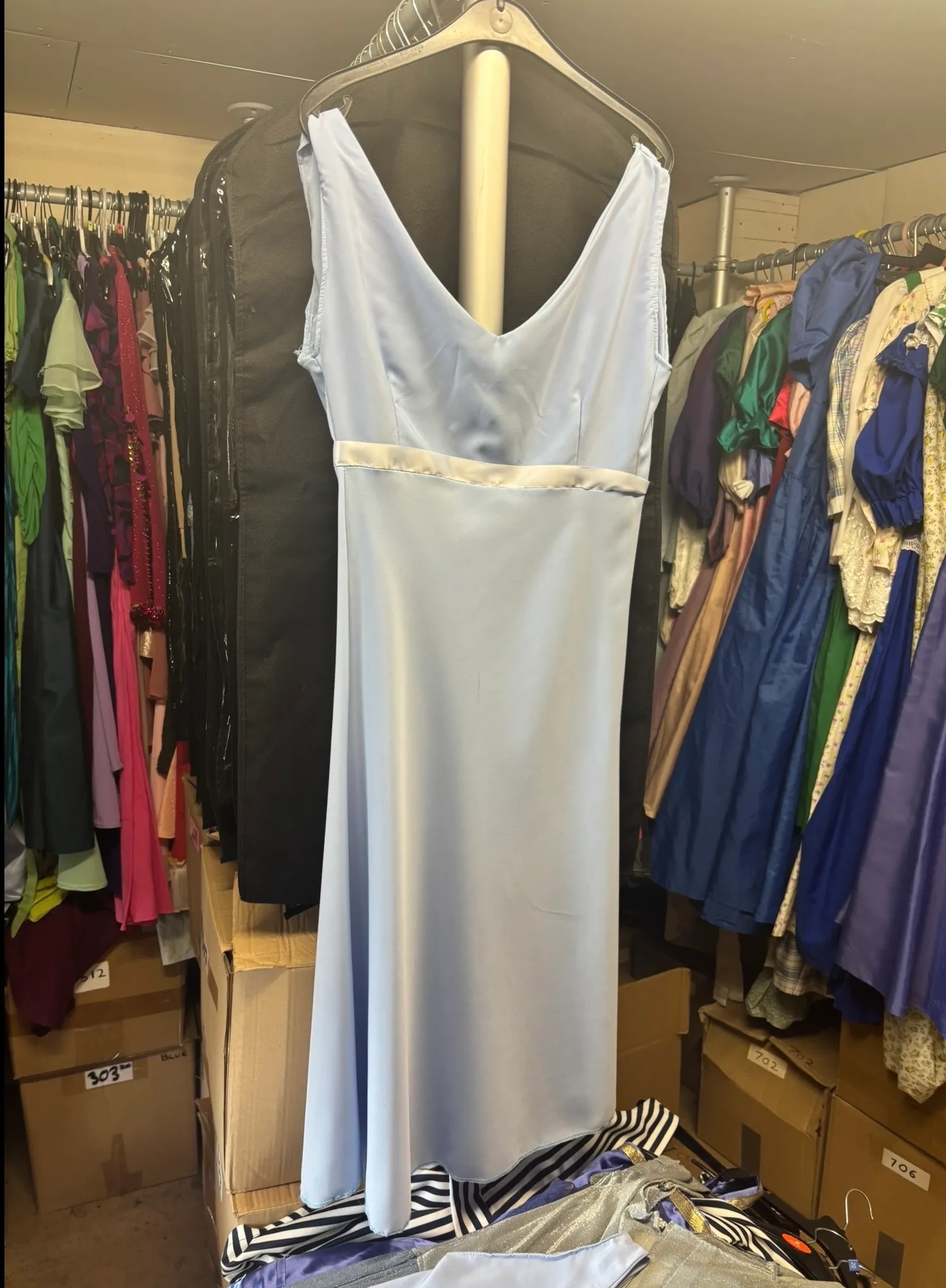 Dress- Pale blue v neck