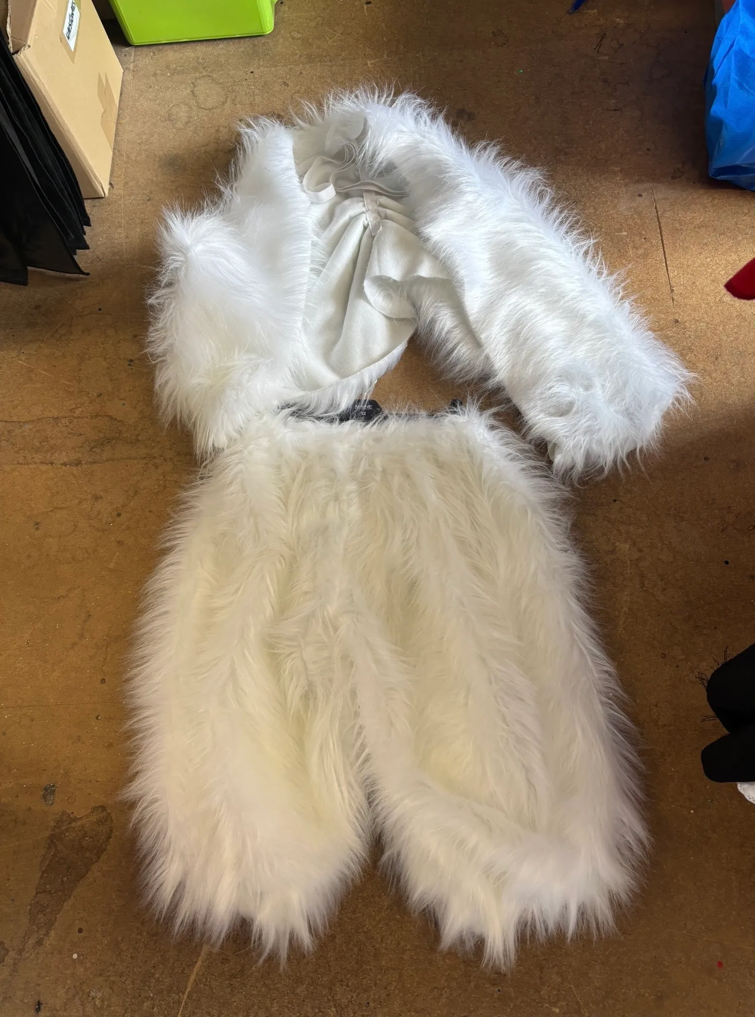 Two piece- Fluffy shorts and shawl