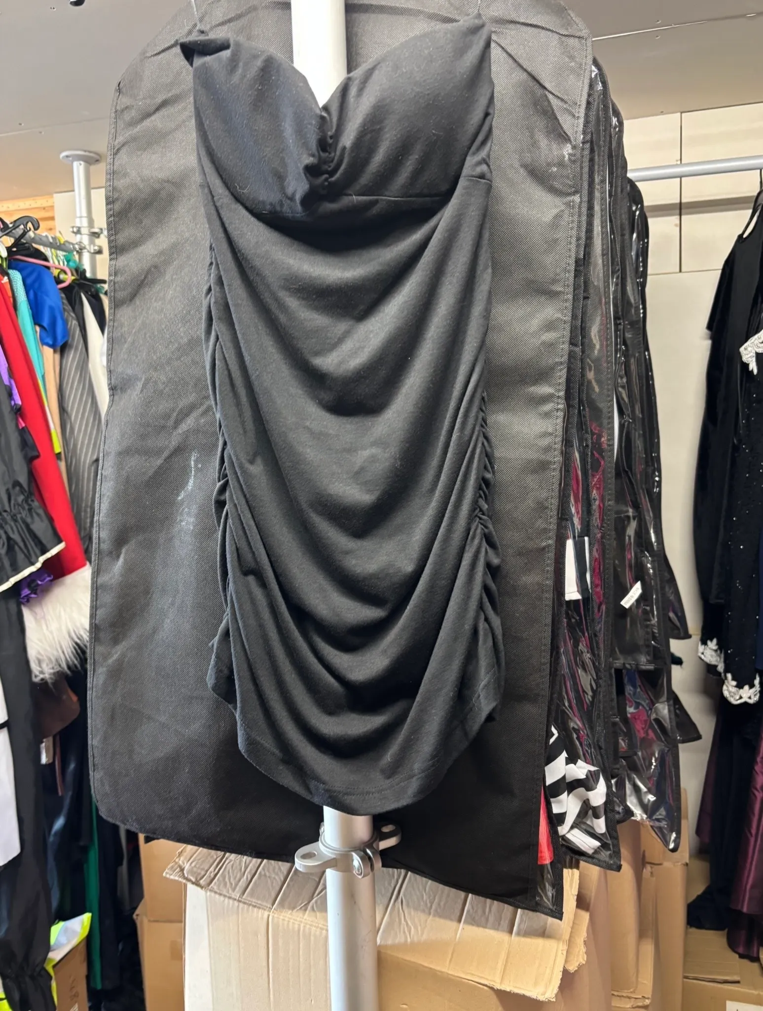 Dress- Black ruched bandeau