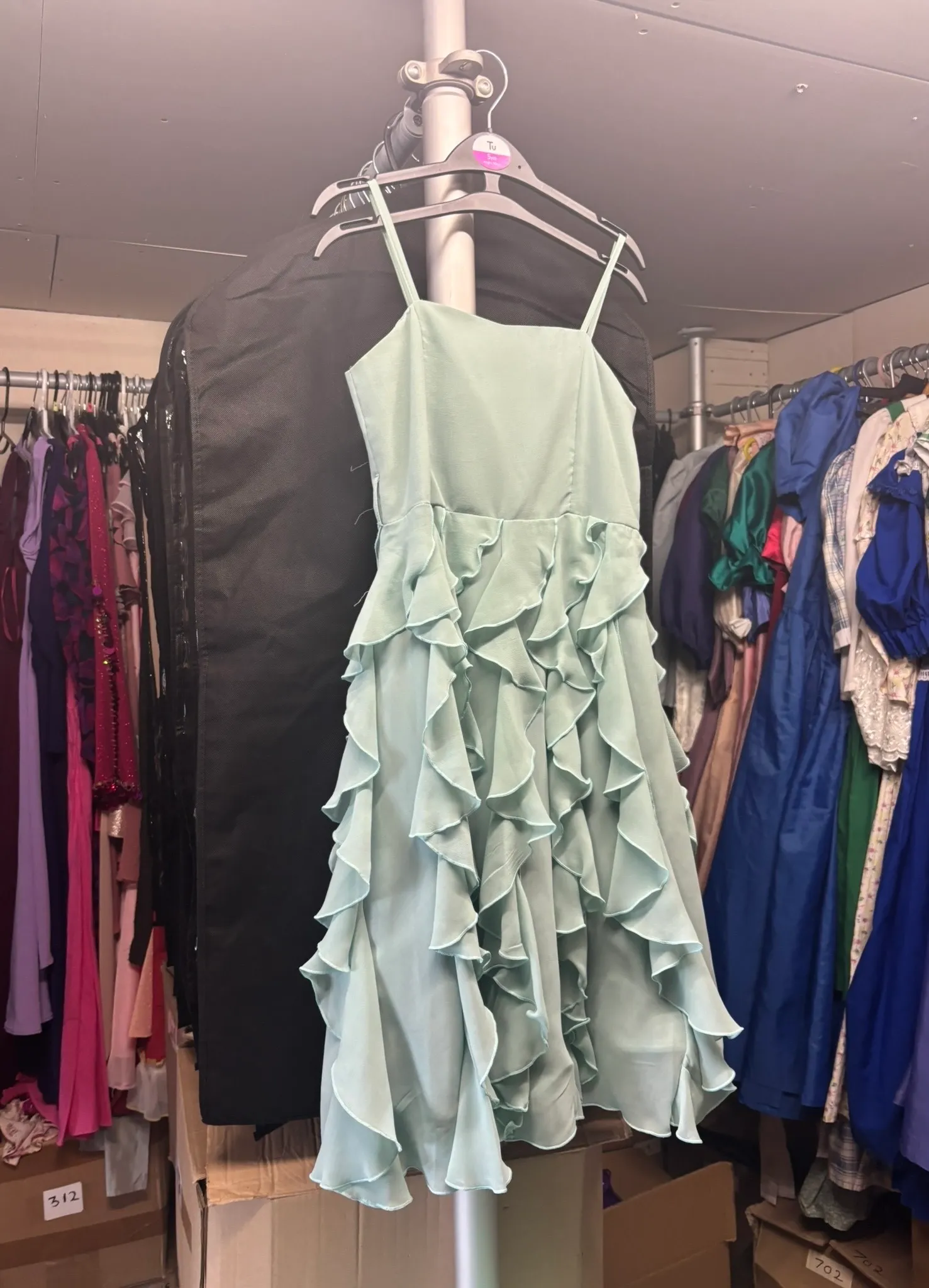 Dress- Mint green frill design