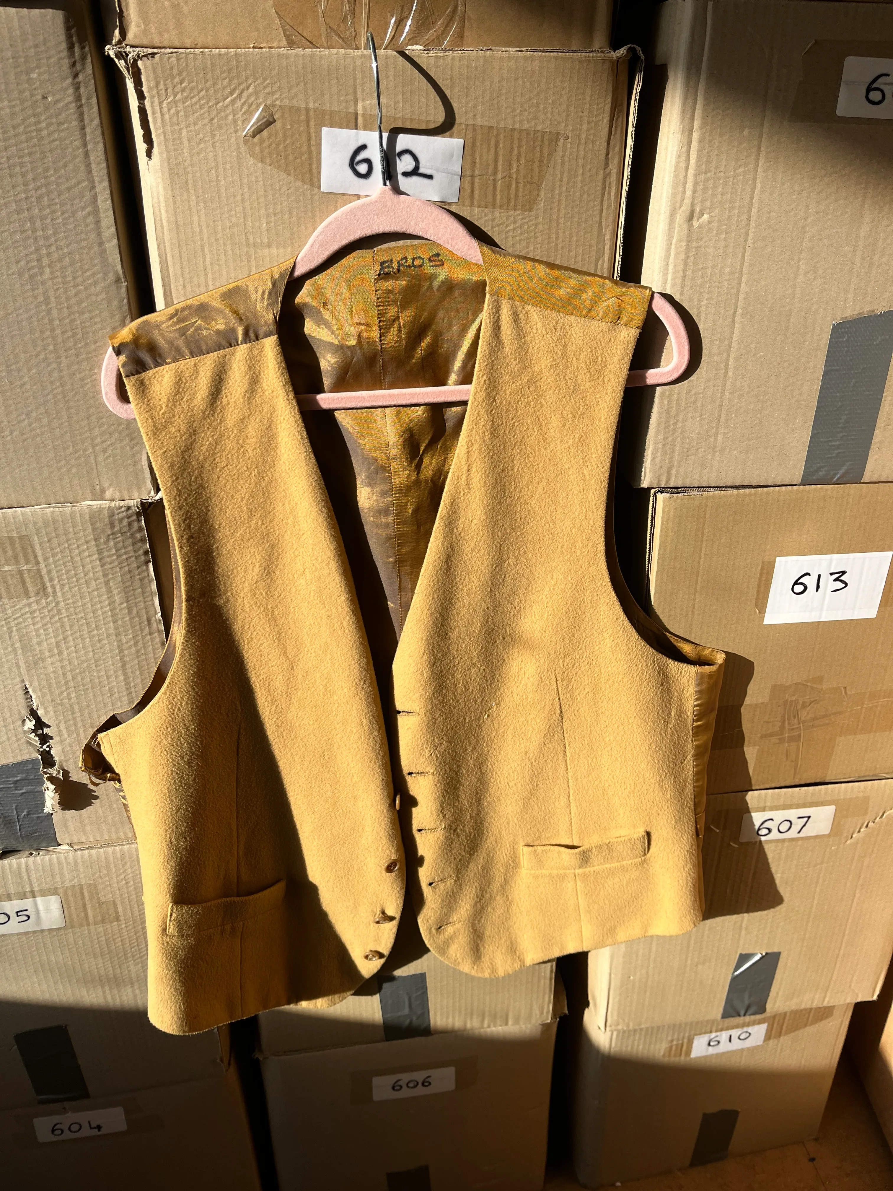 Waistcoat- Light brown swede