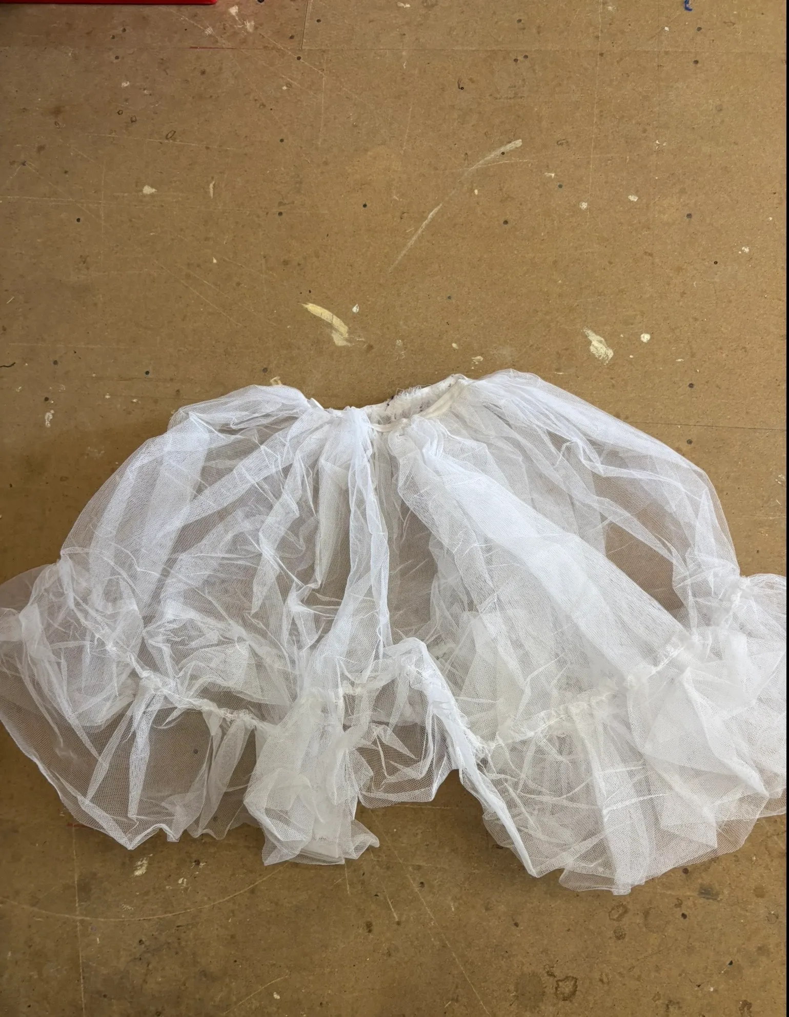 Tutu Skirt- White met mesh 