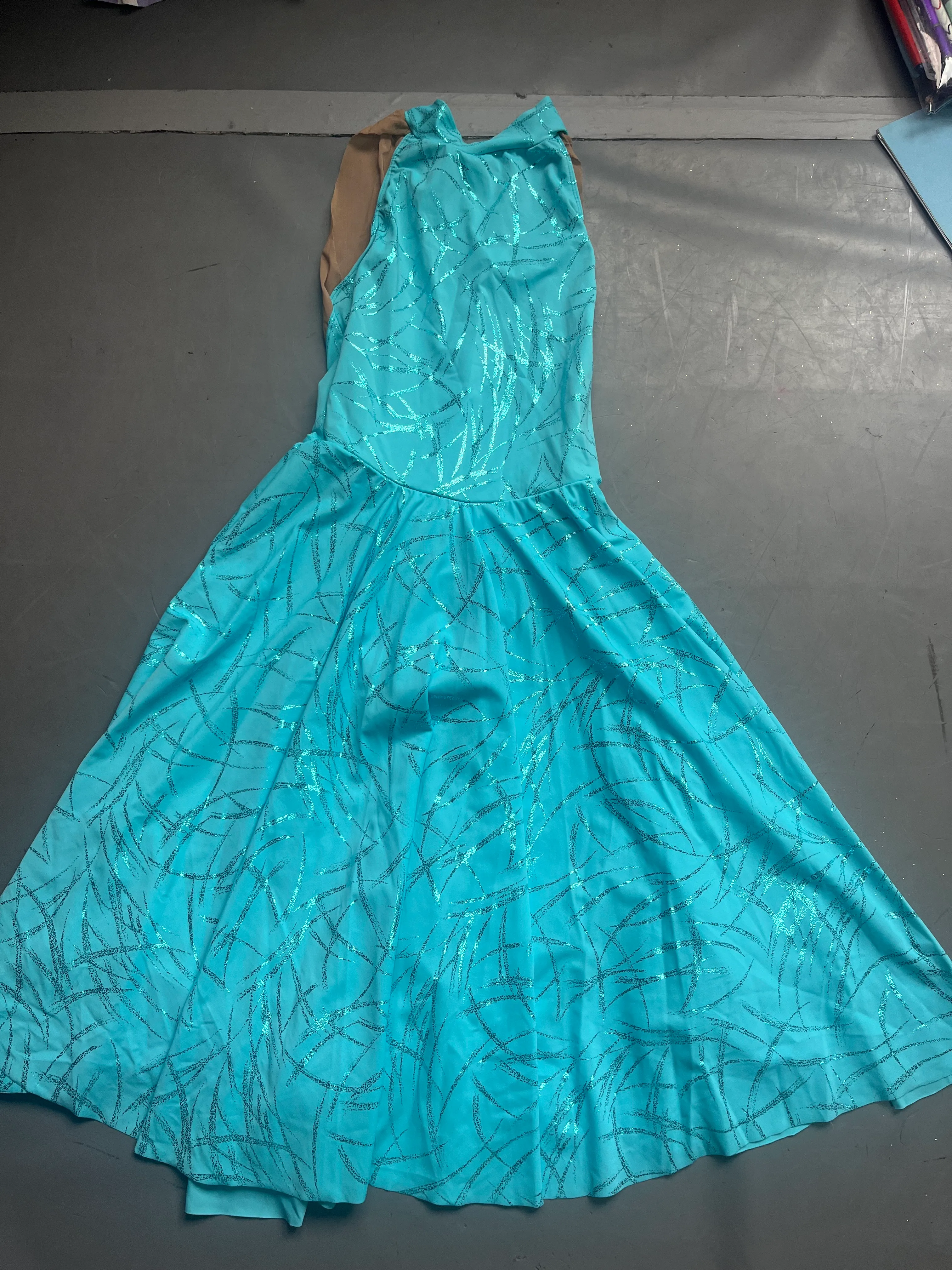 Lyrical dress - Turquoise net back 