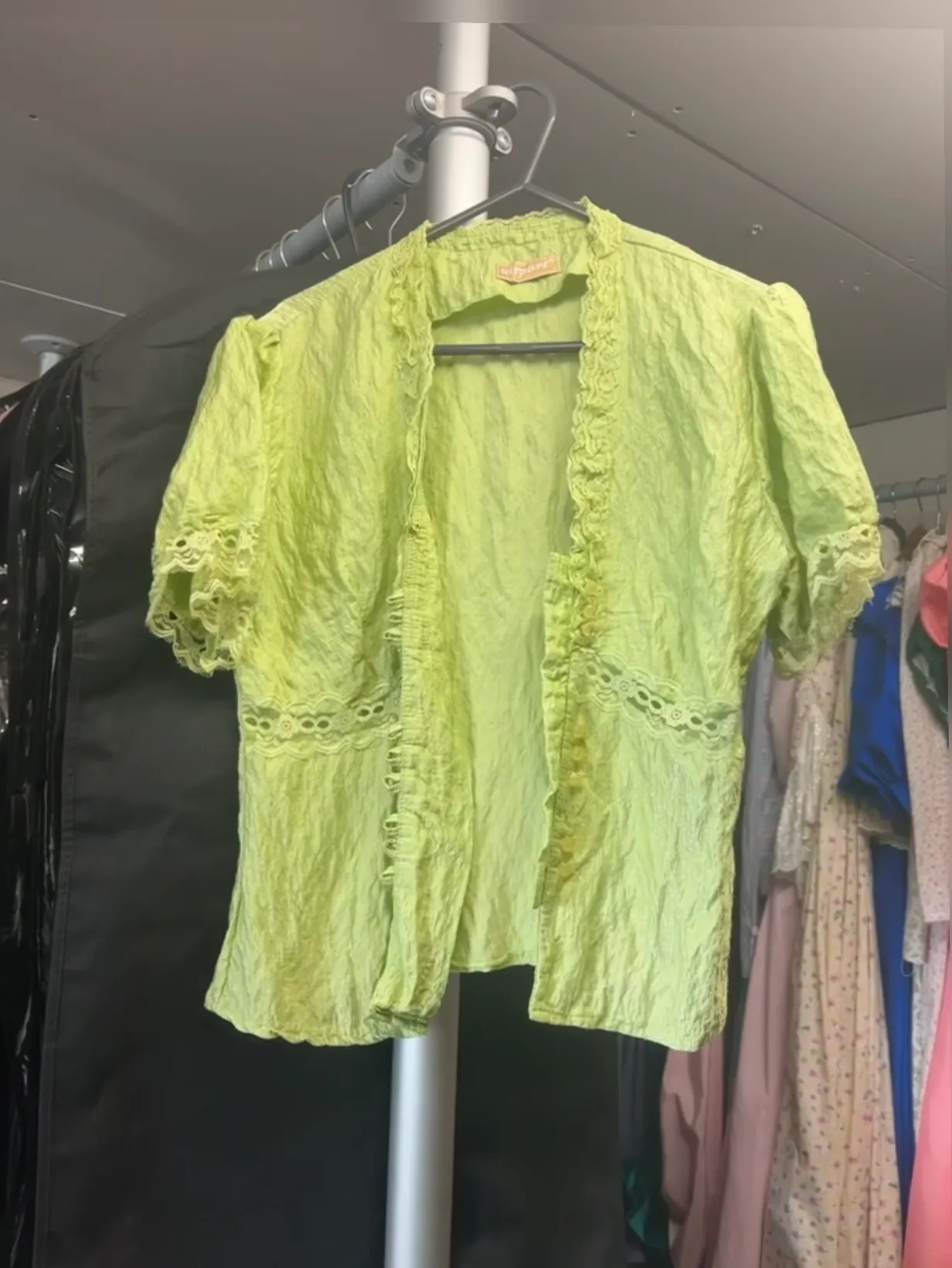 Top- Light Green Patterned