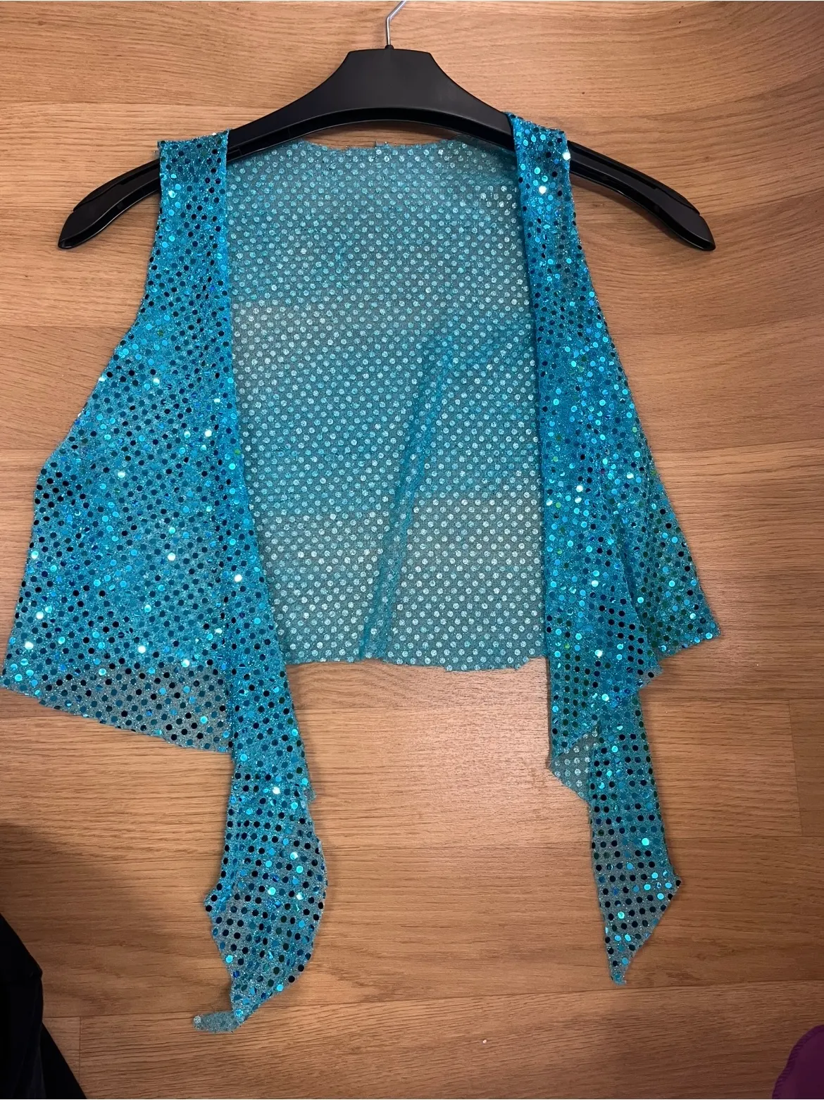 Waistcoat- Blue sparkly mesh