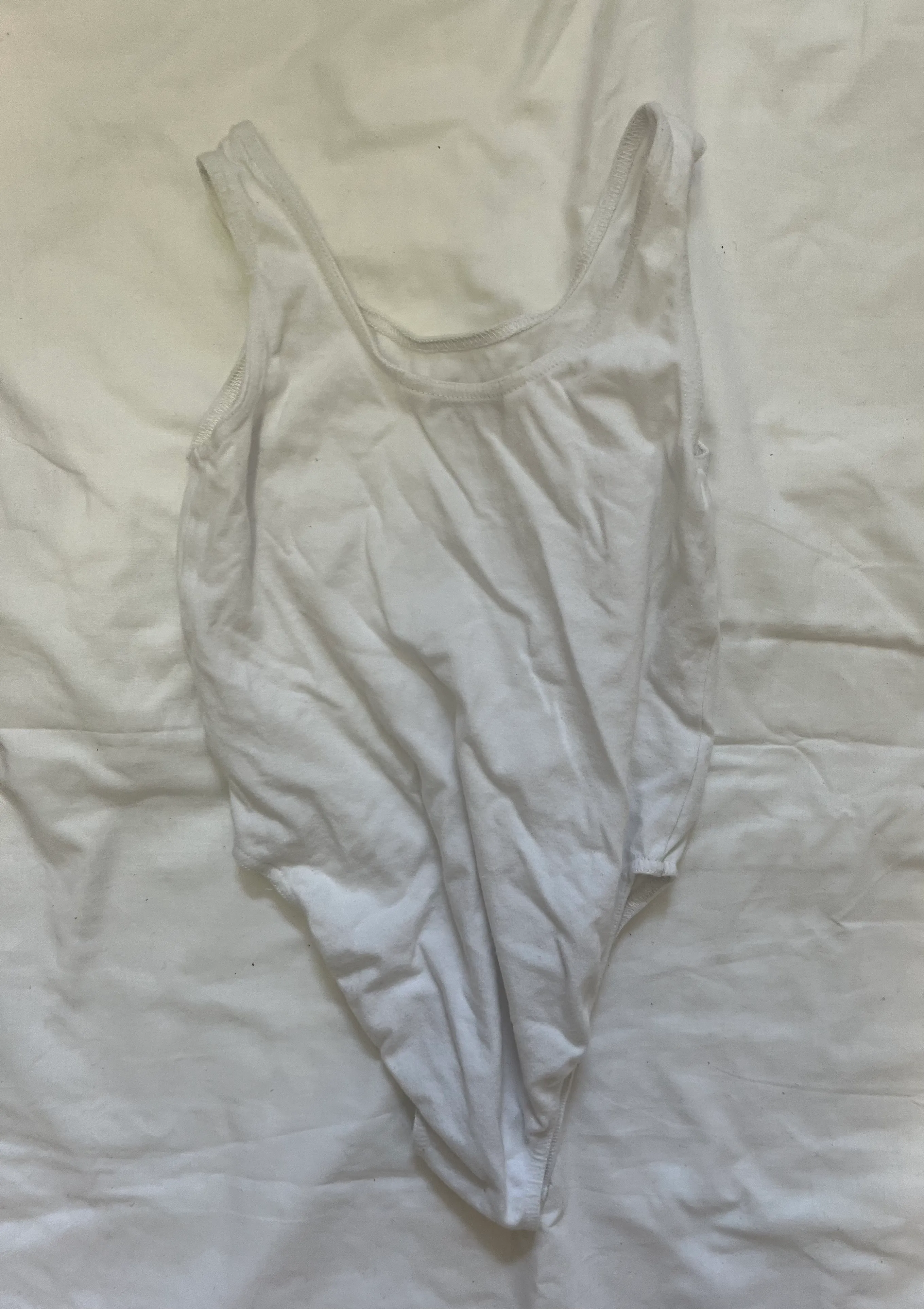 Leotard- White wide straps