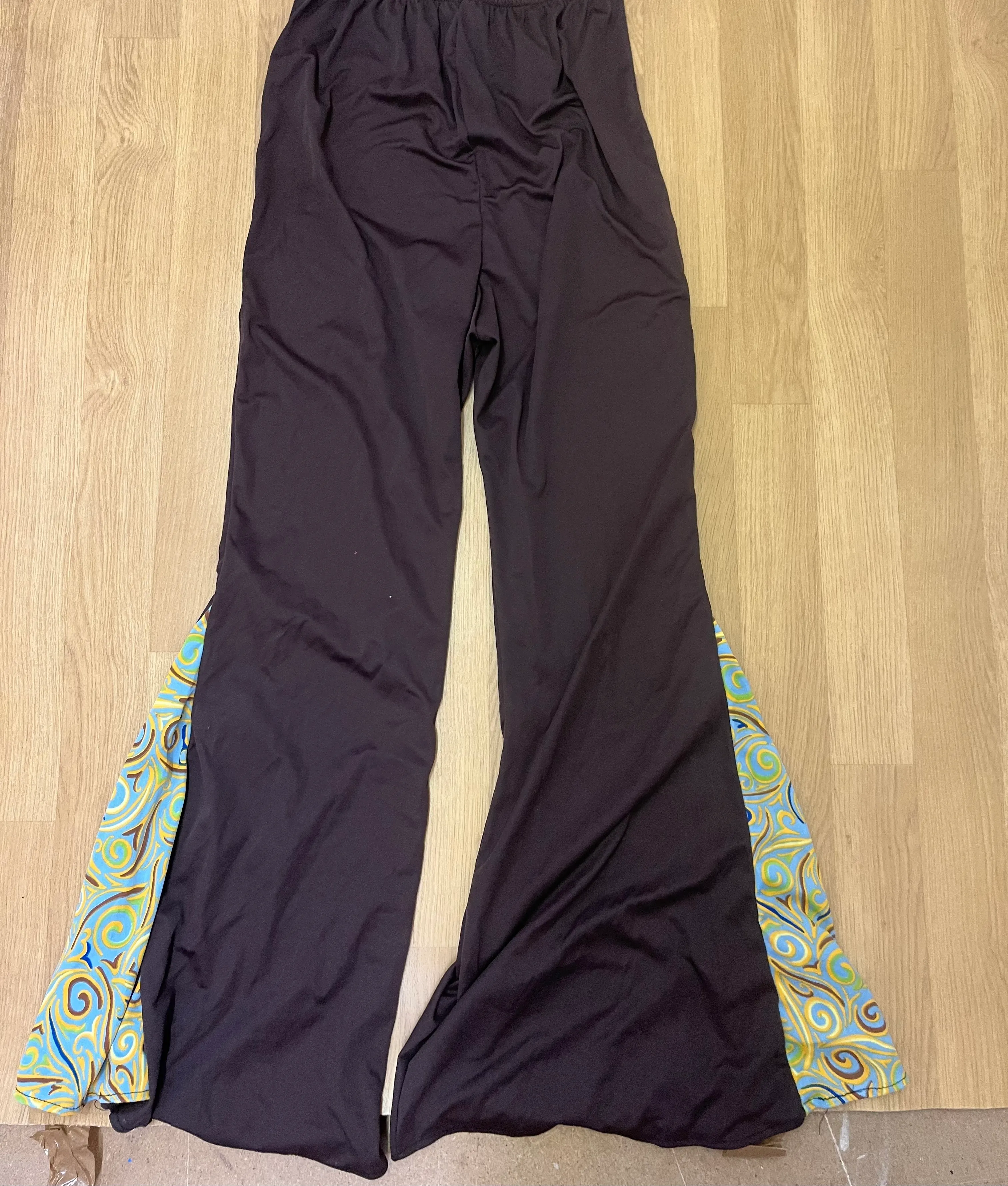 Trousers- brown and green flares