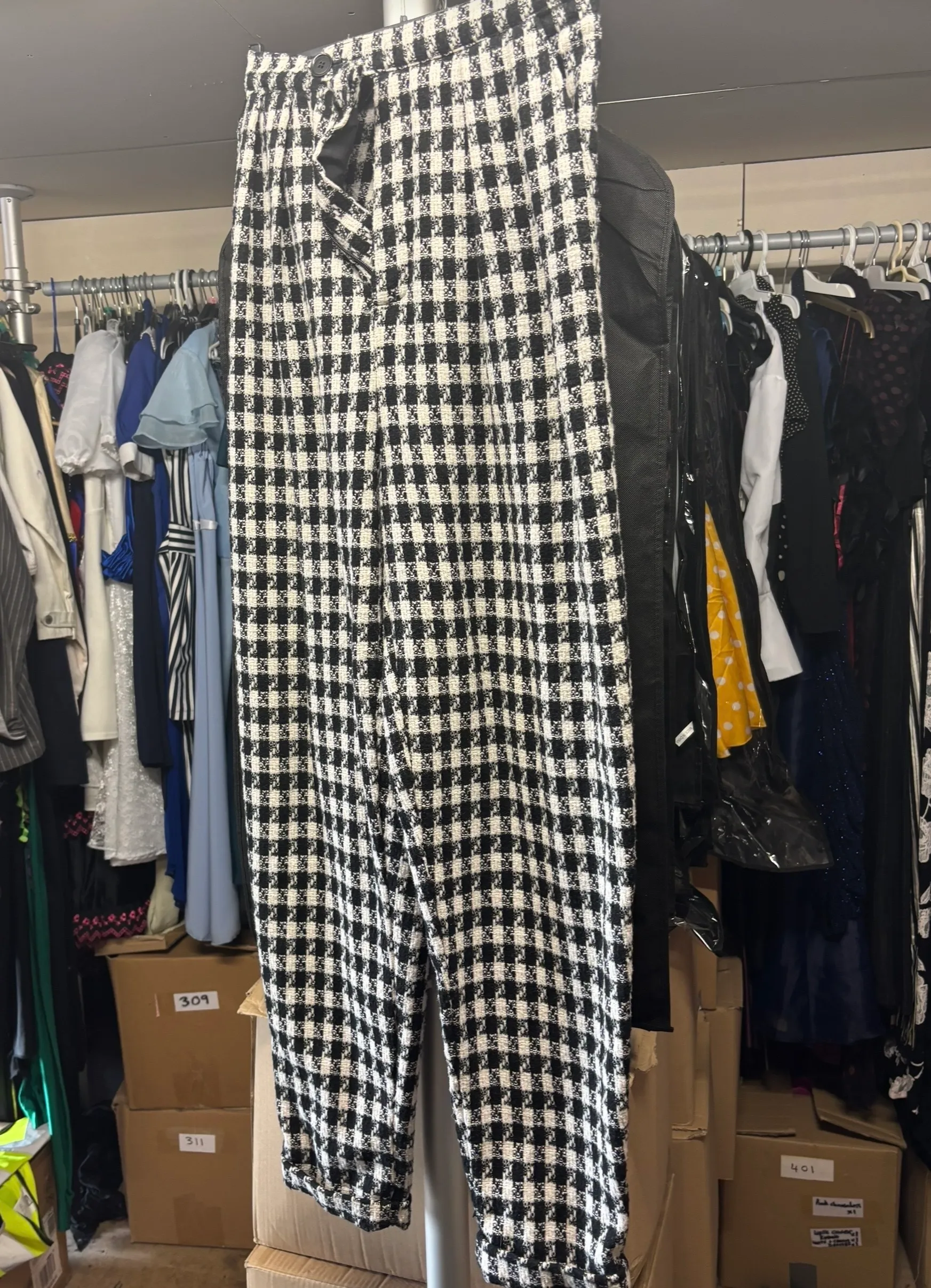 Trousers- Black and White check 