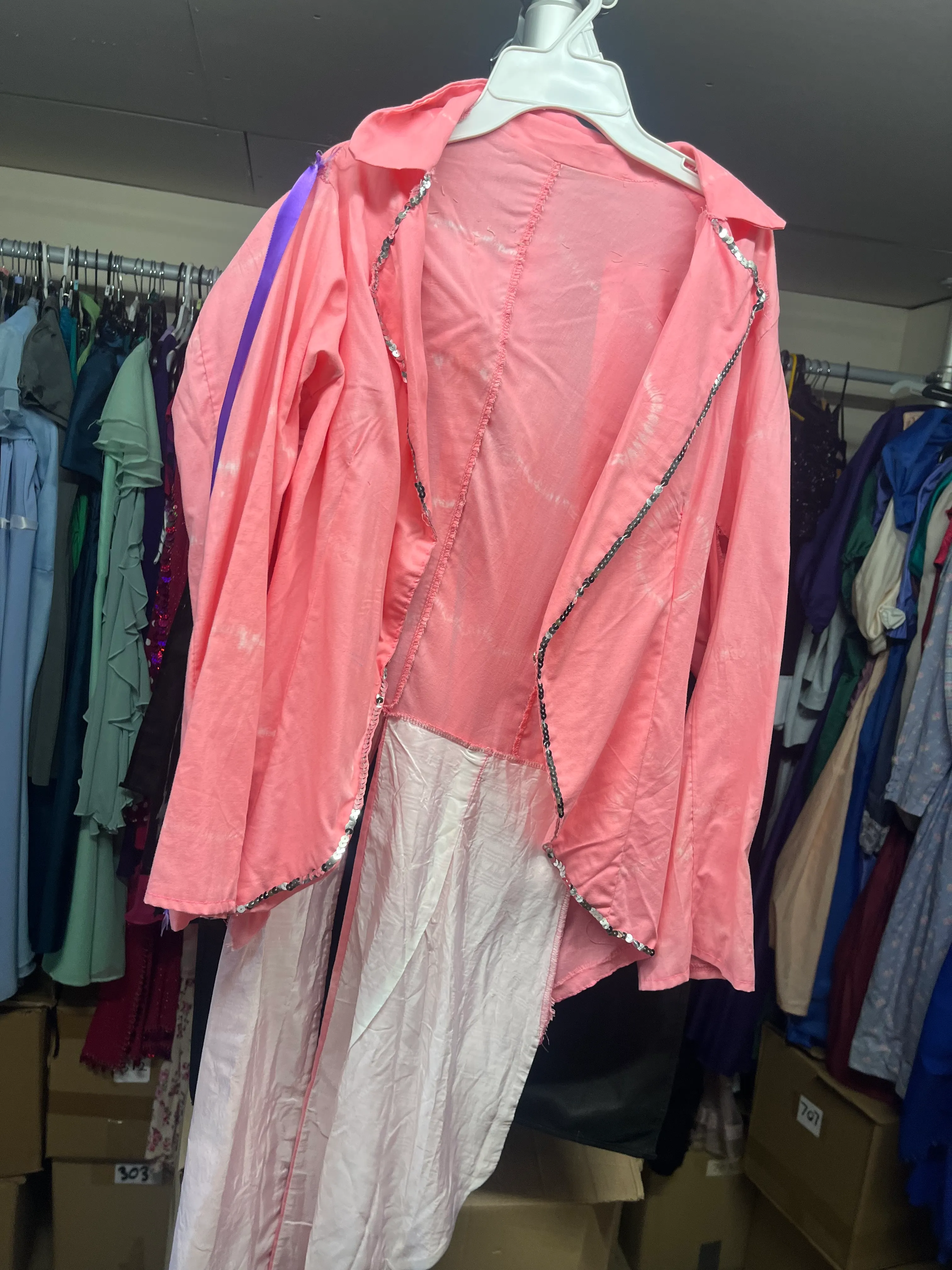 Tailcoat- Pink Rainbow Design