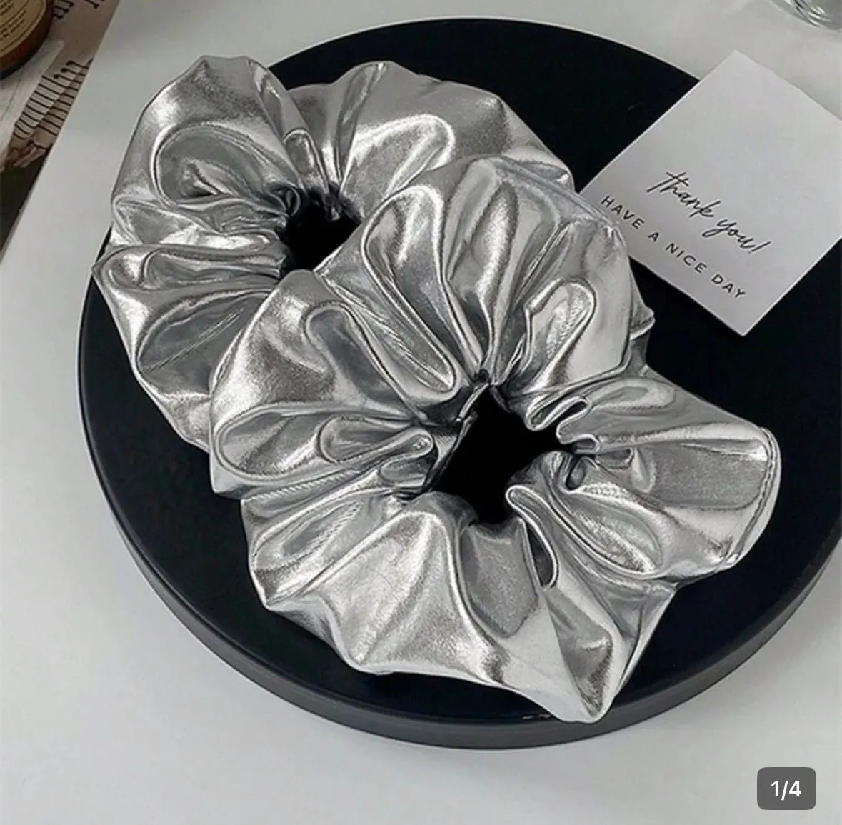 Silver Scrunchies