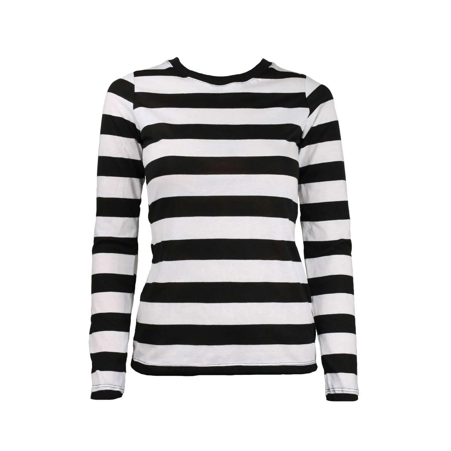 Top- Black and white striped/long sleeve 
