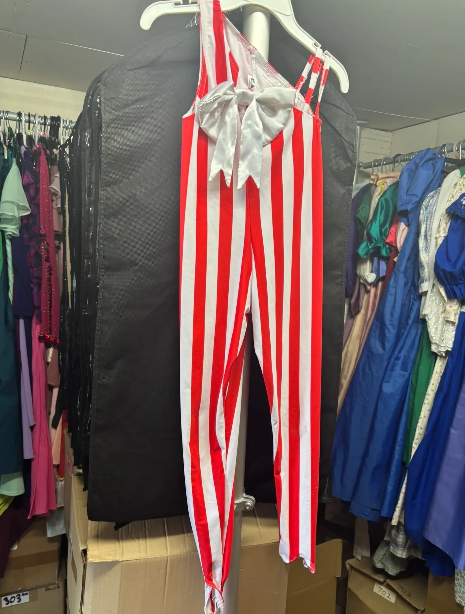 Catsuit- Red and white striped