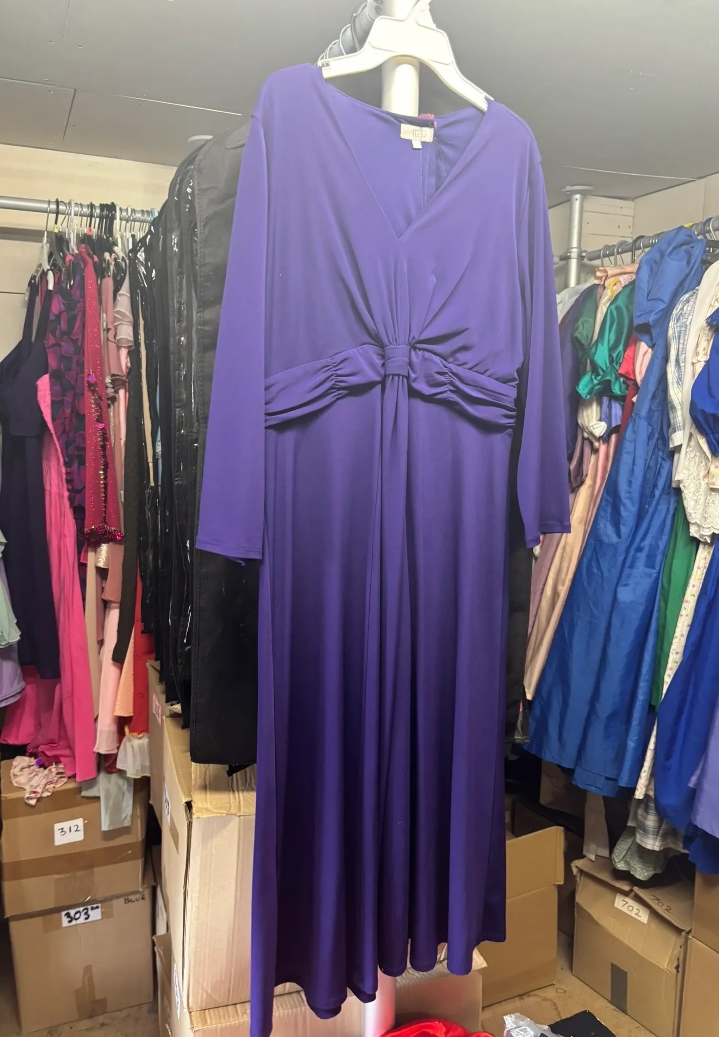 Dress- Dark purple long sleeve