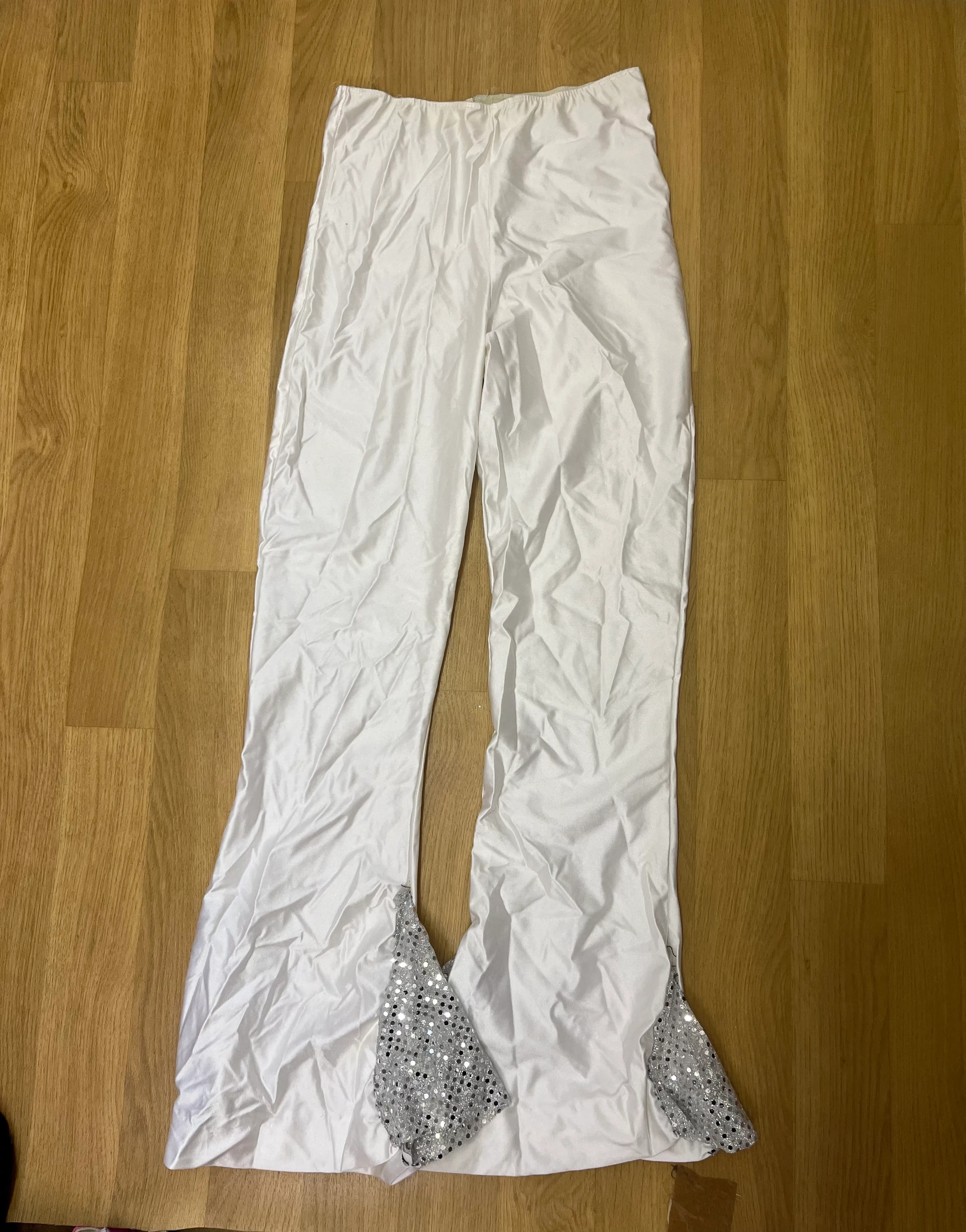 Trousers- White and Sparkly Flares