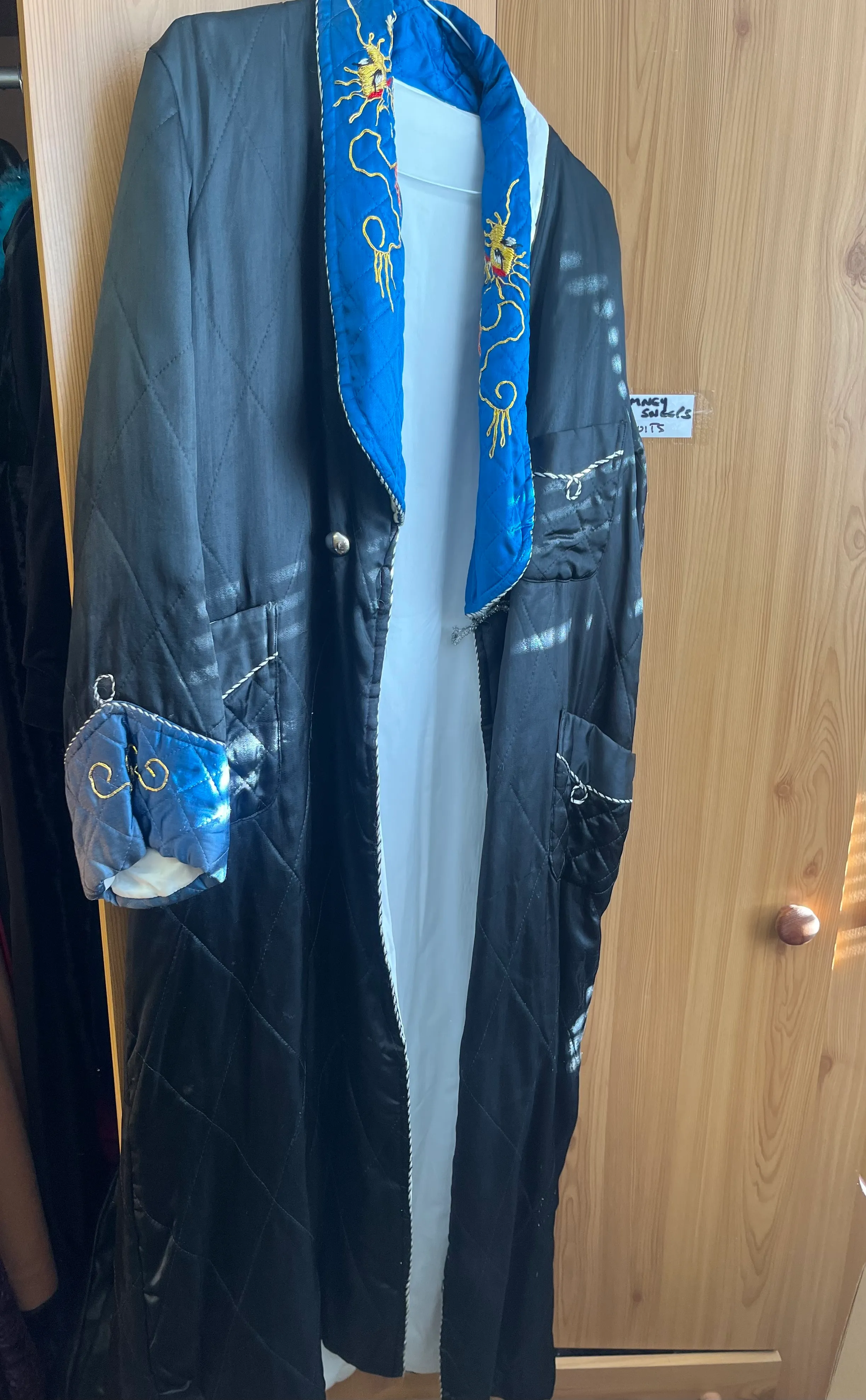 Cape- Chinese Style Black with Blue