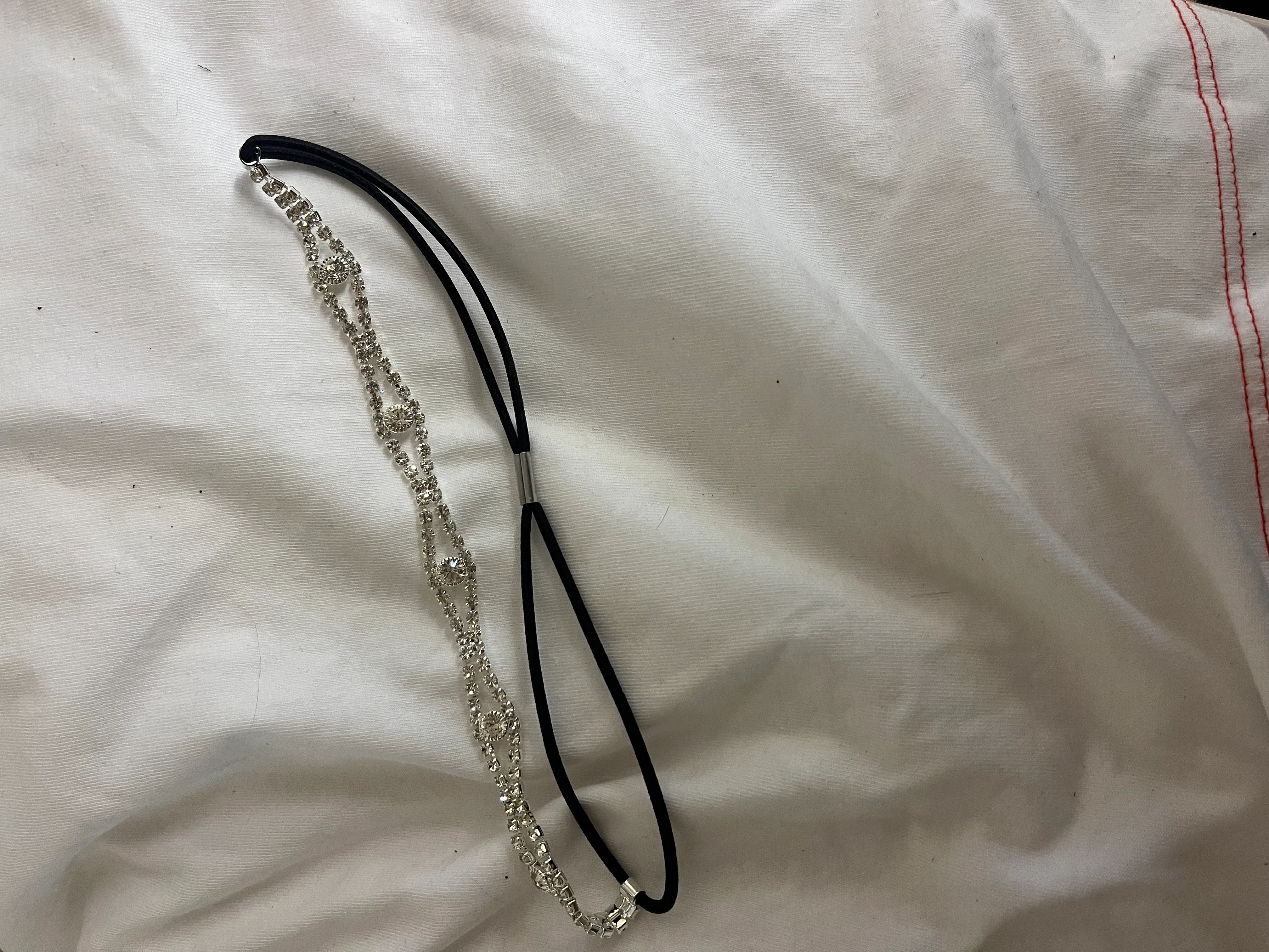Headband- Silver on Black