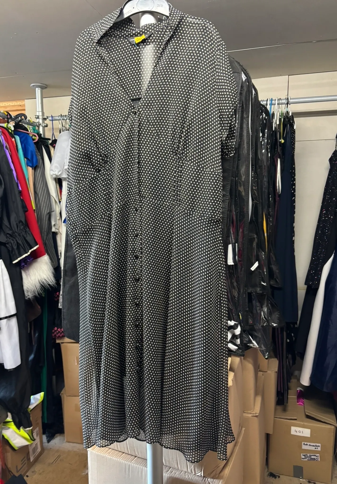 Dress- Black dot patterned 