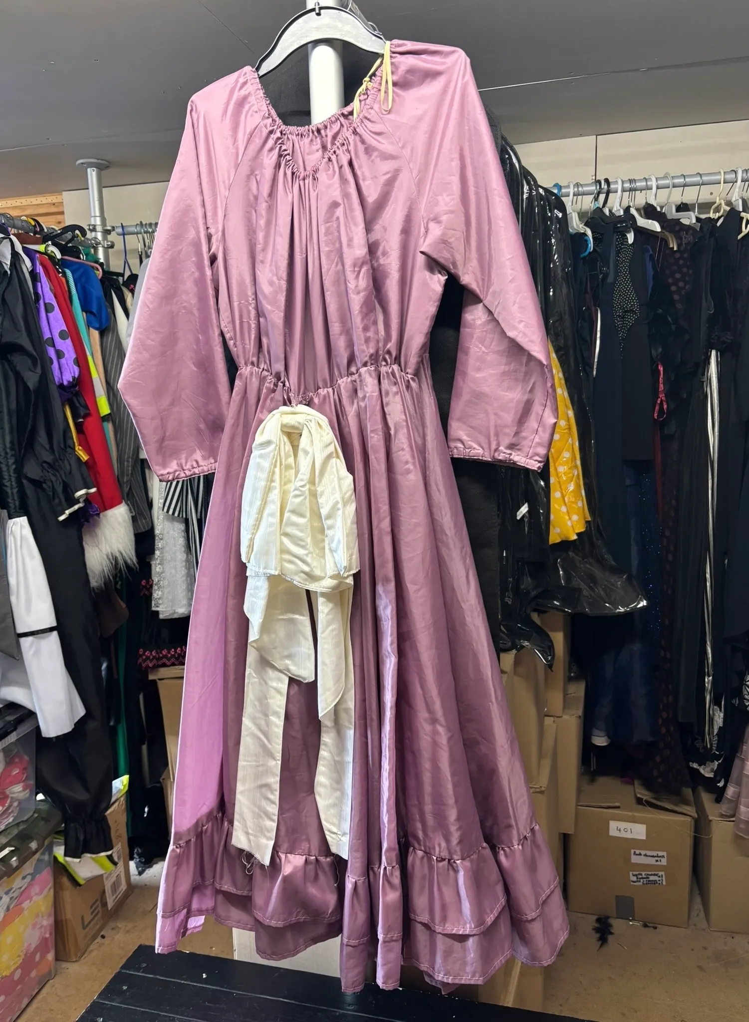 Dress- Pale pink/Purple and cream