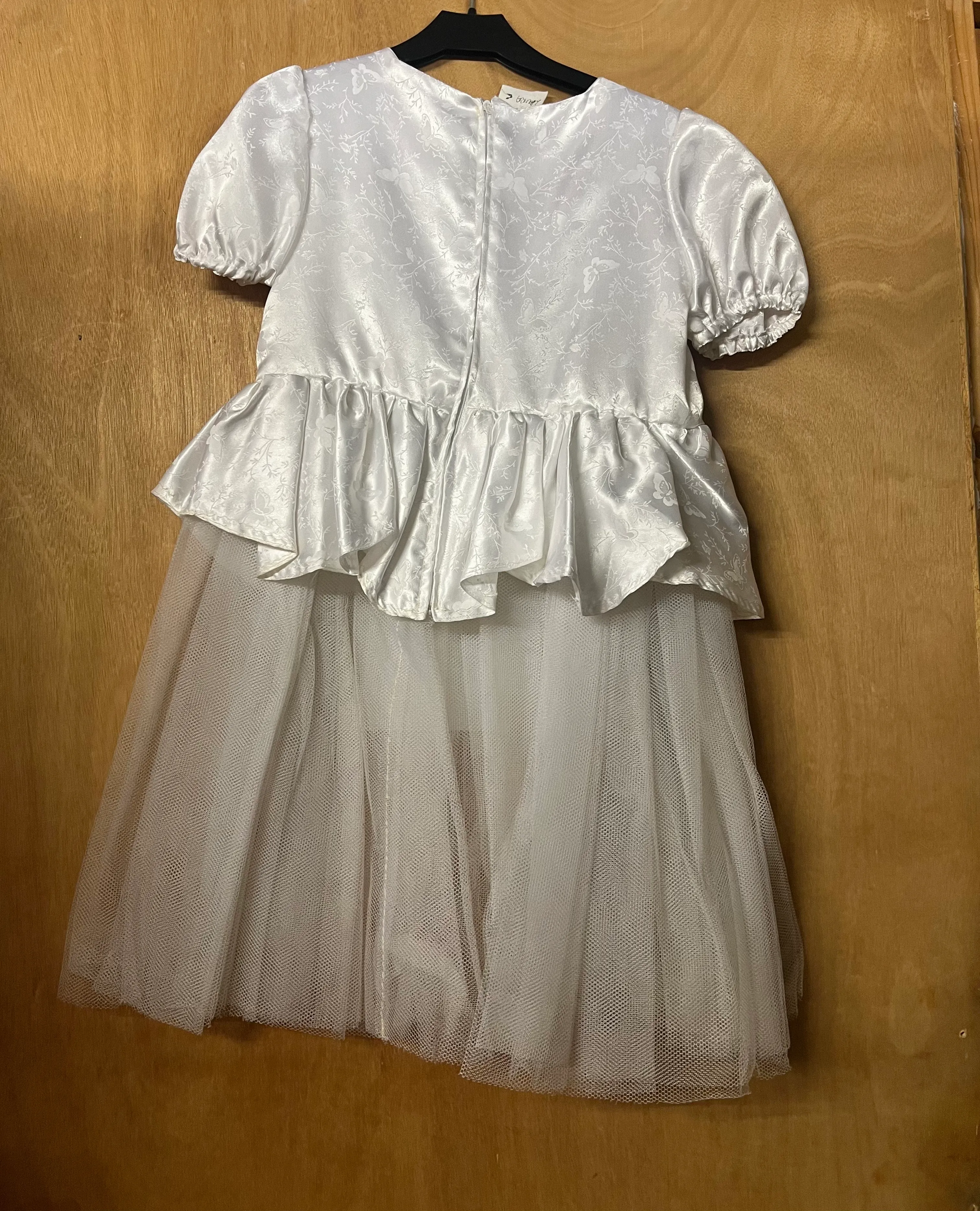 Dress- White satin net dress