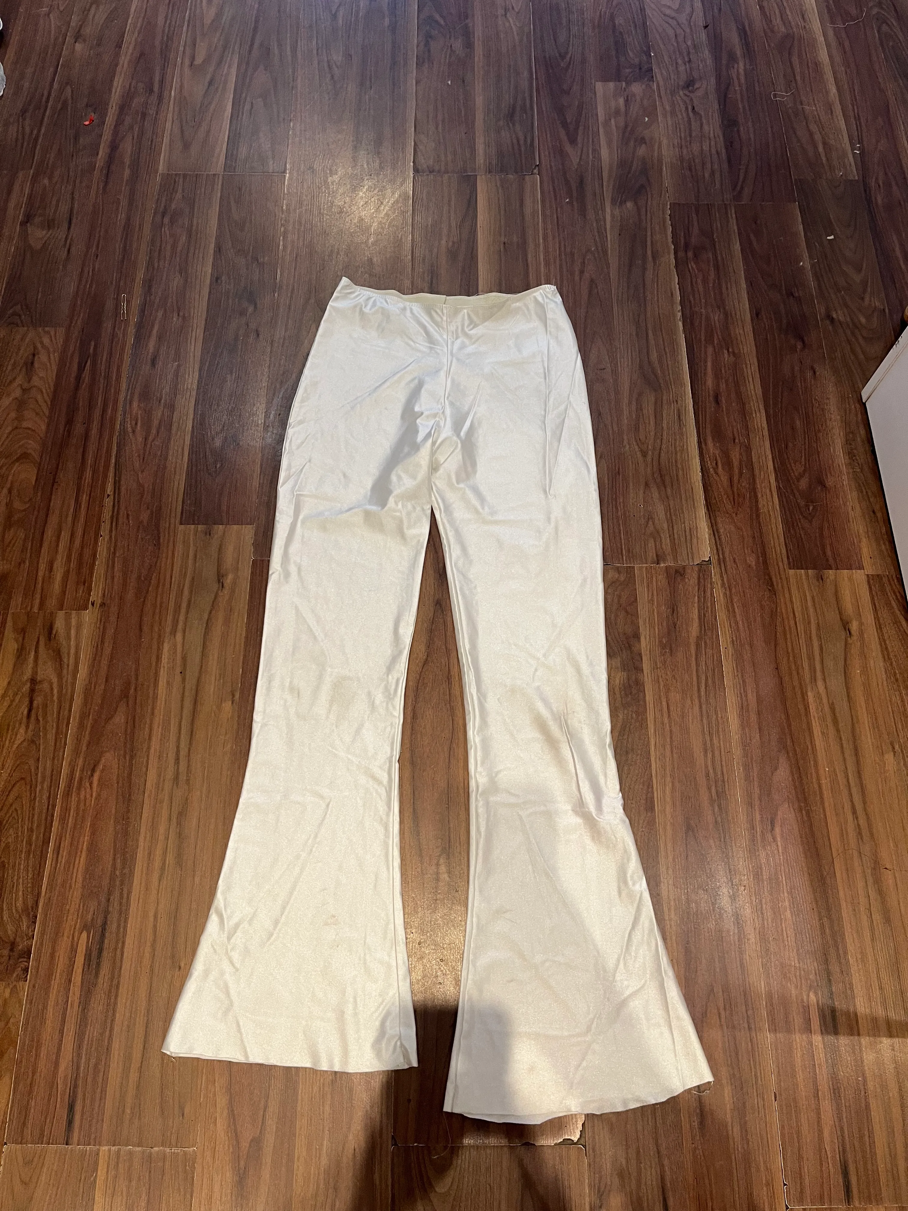 Trousers- White Flare Jazz Pants