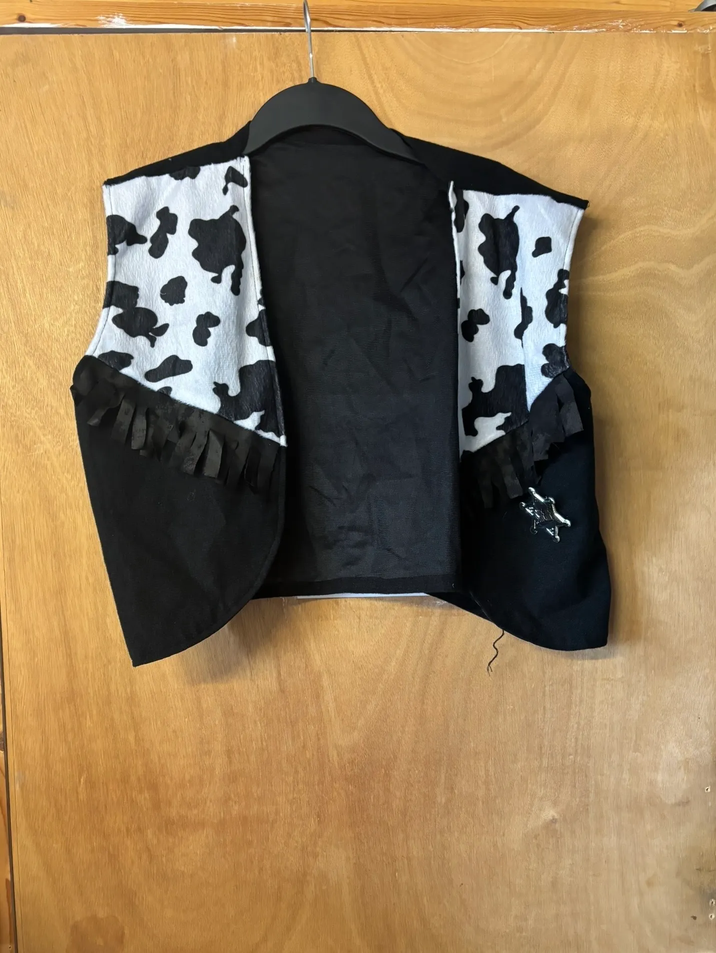 Waistcoat- Cowboy black and white design