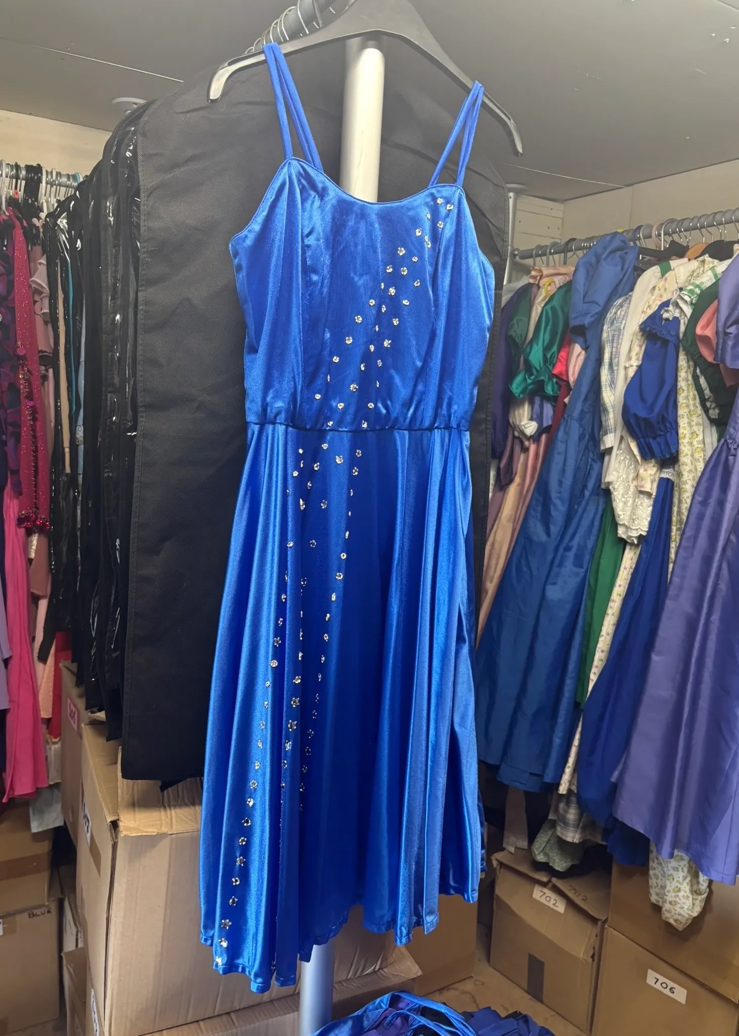Dress- royal blue and Silver design