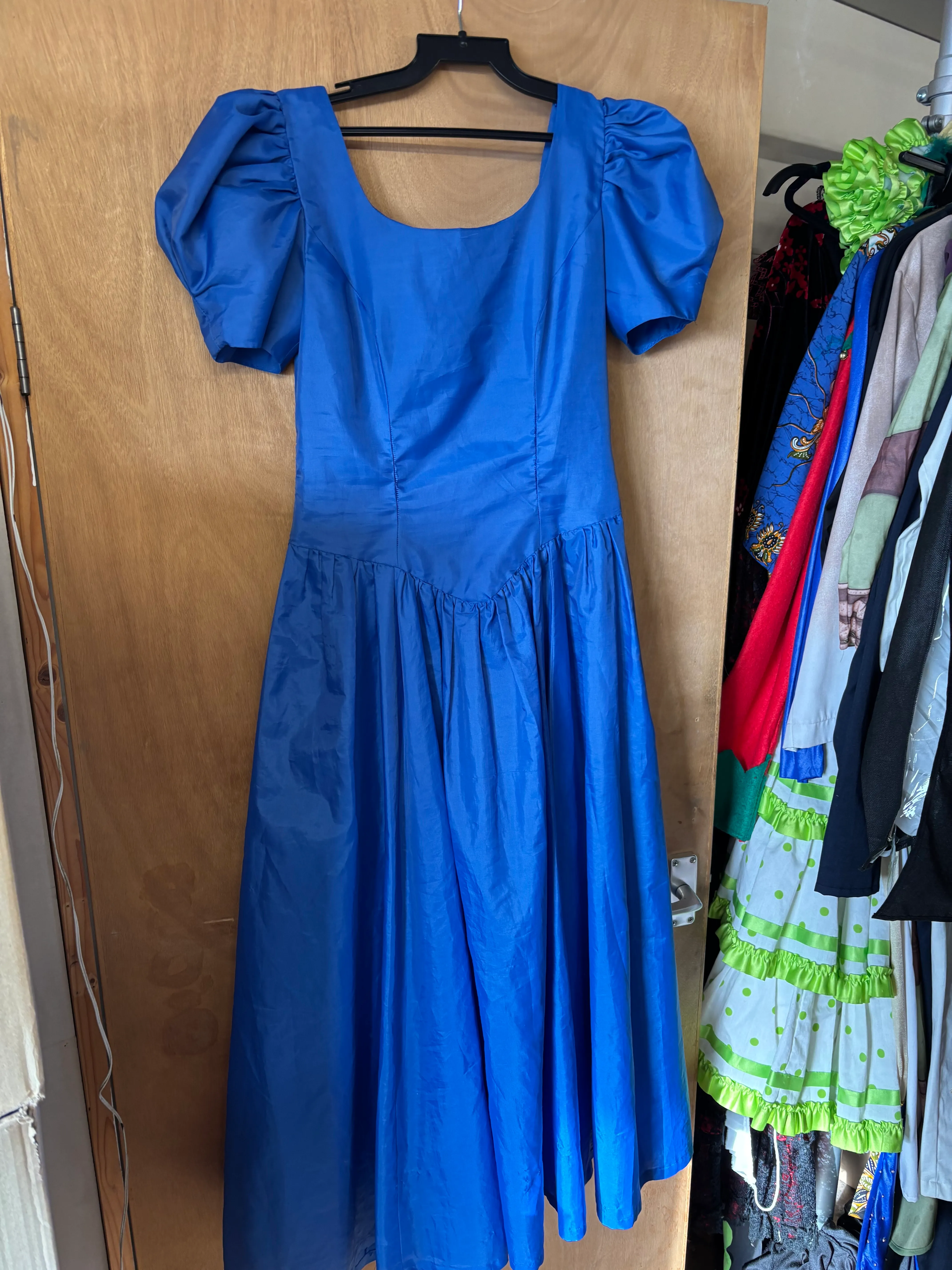 Dress- Royal Blue puff sleeves