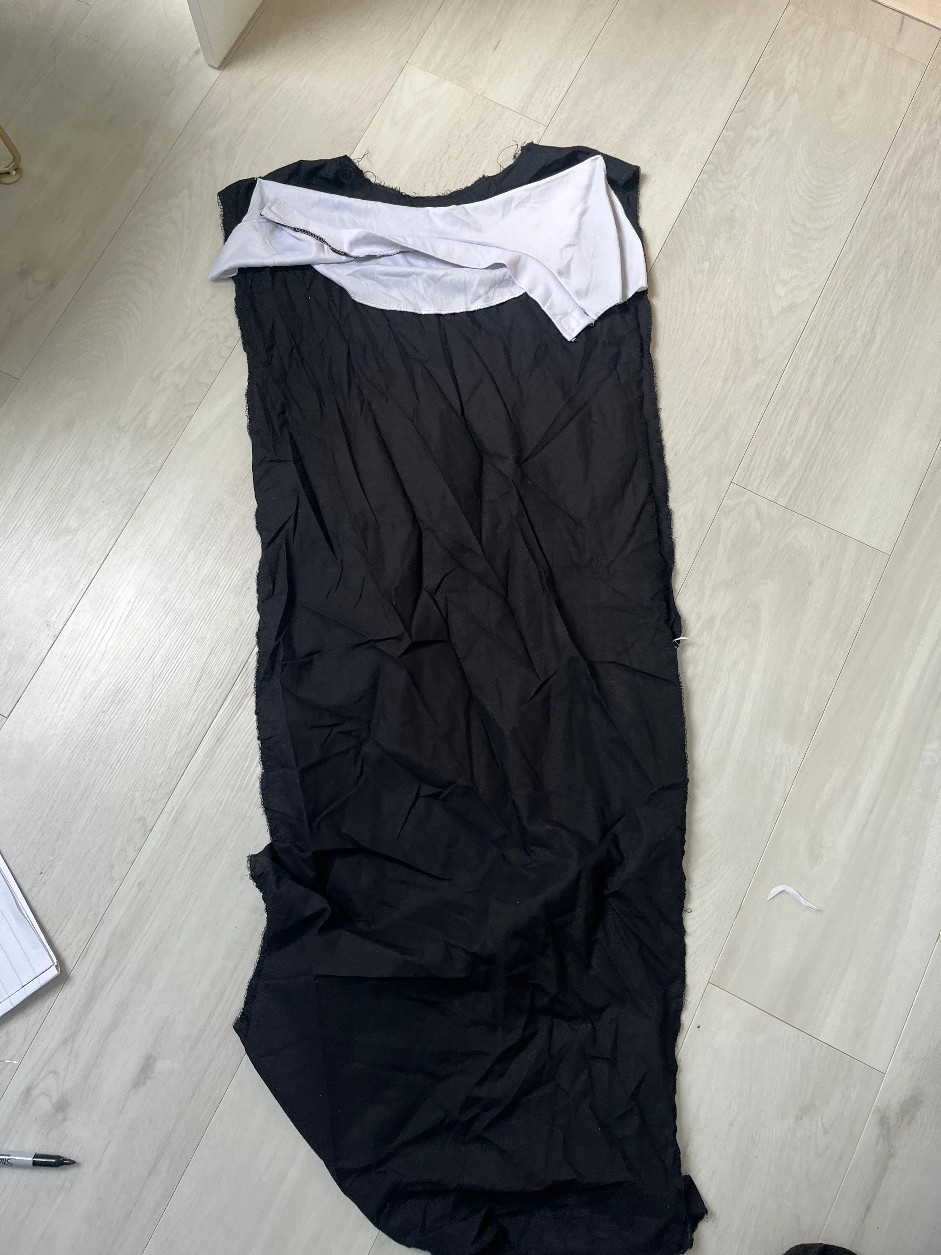 Nun Dress- Black and White No Sleeves