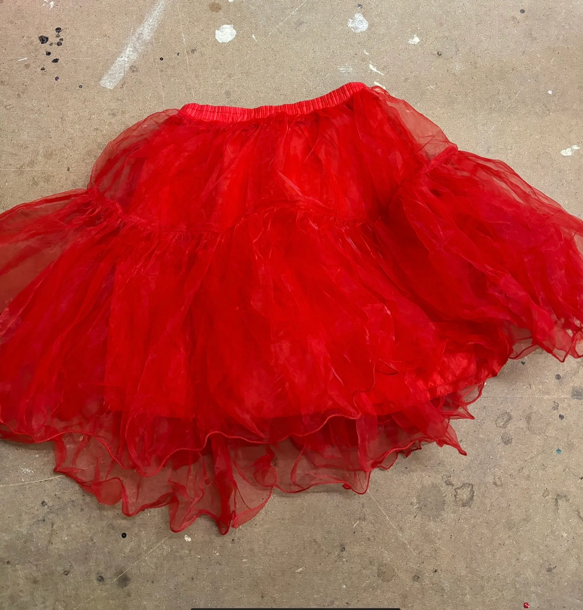 Tutu net skirt- Bright Red