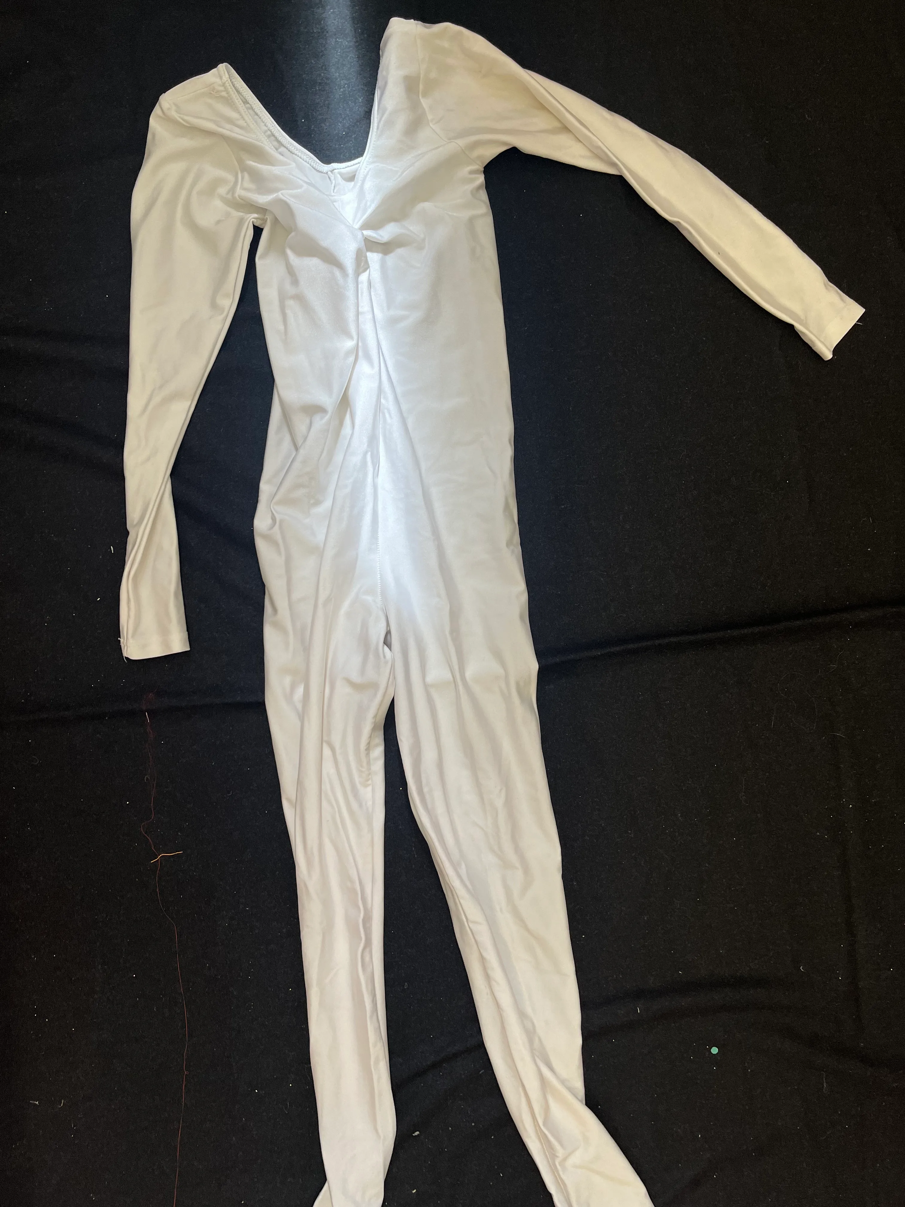 Catsuit- White low neck