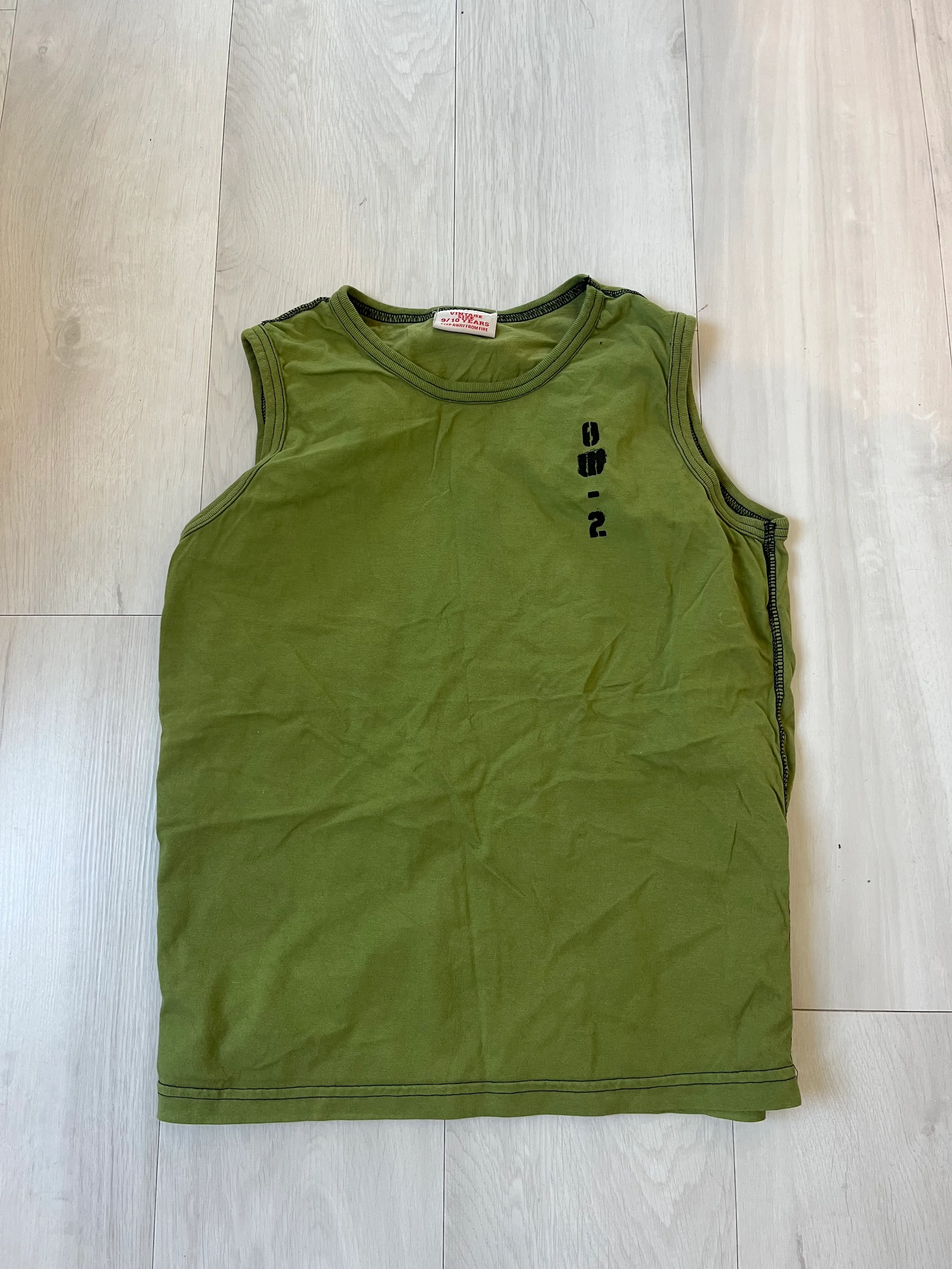 Top- Green Cameo vest top