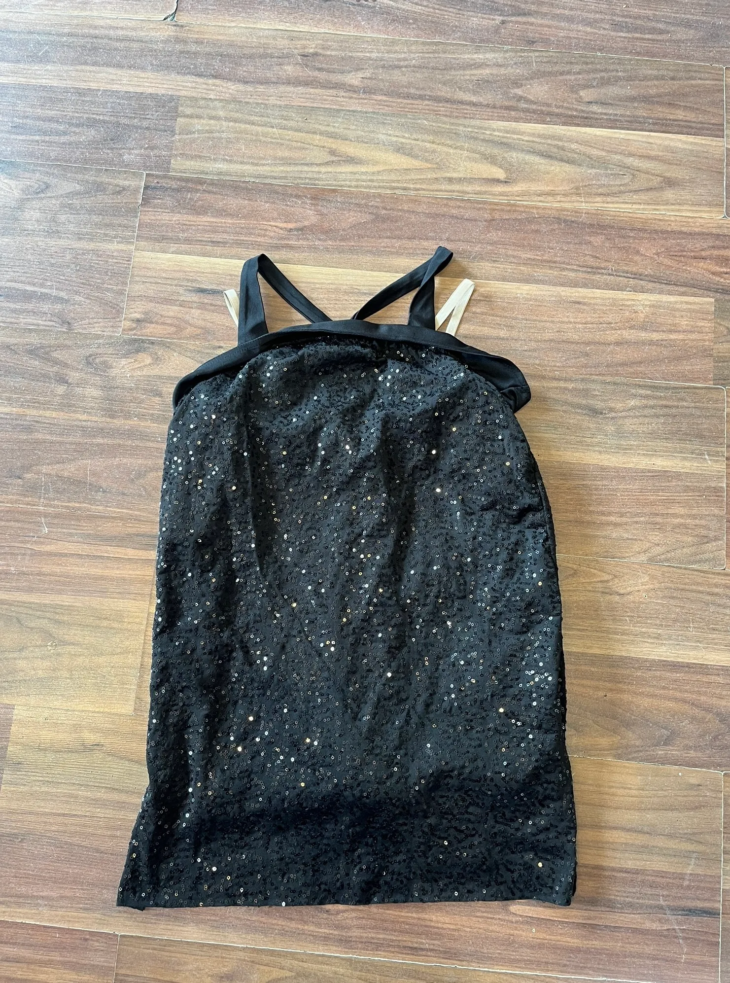 Unitard dress- black sequin
