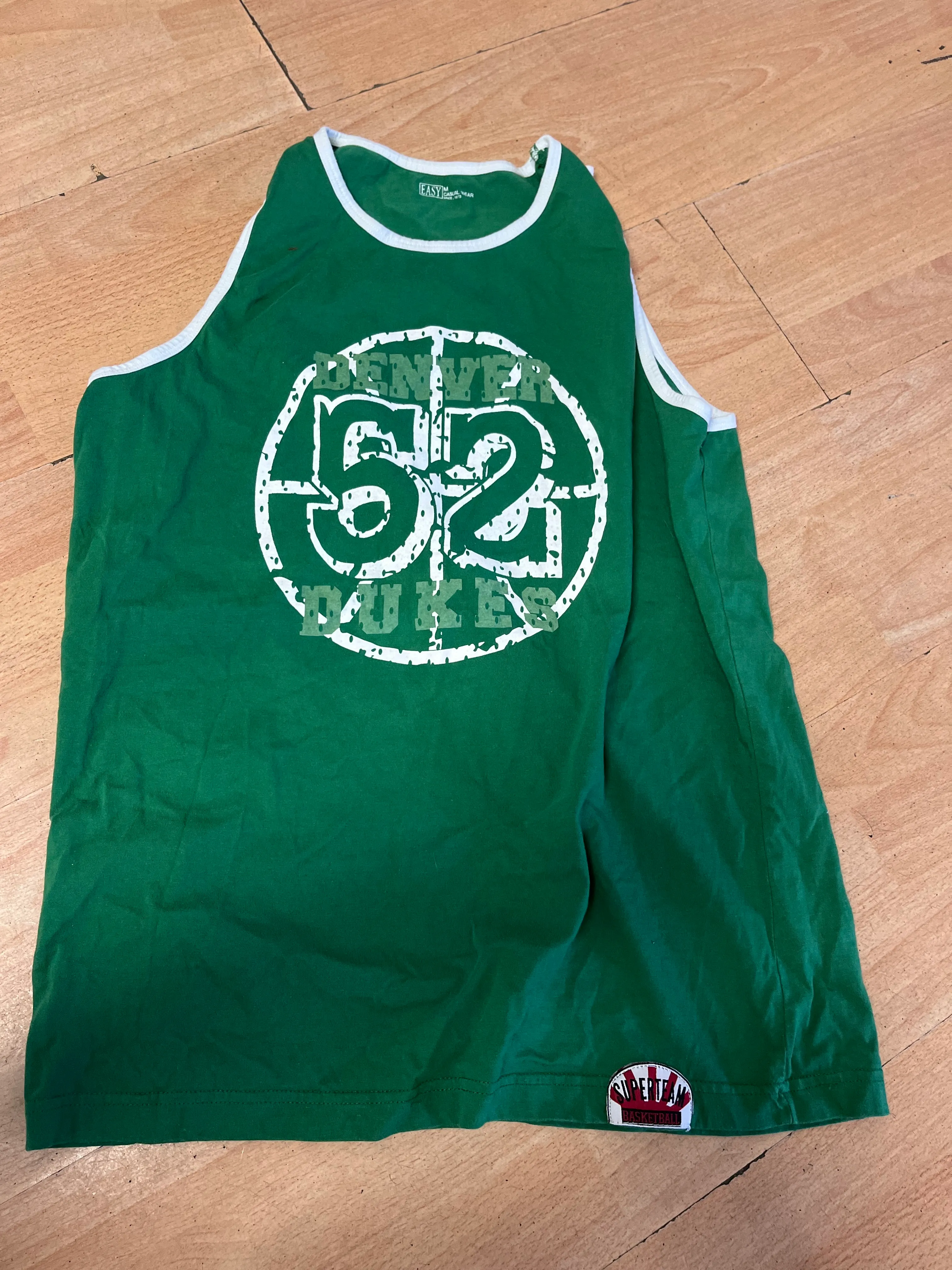 Vest Top- Green with white writing