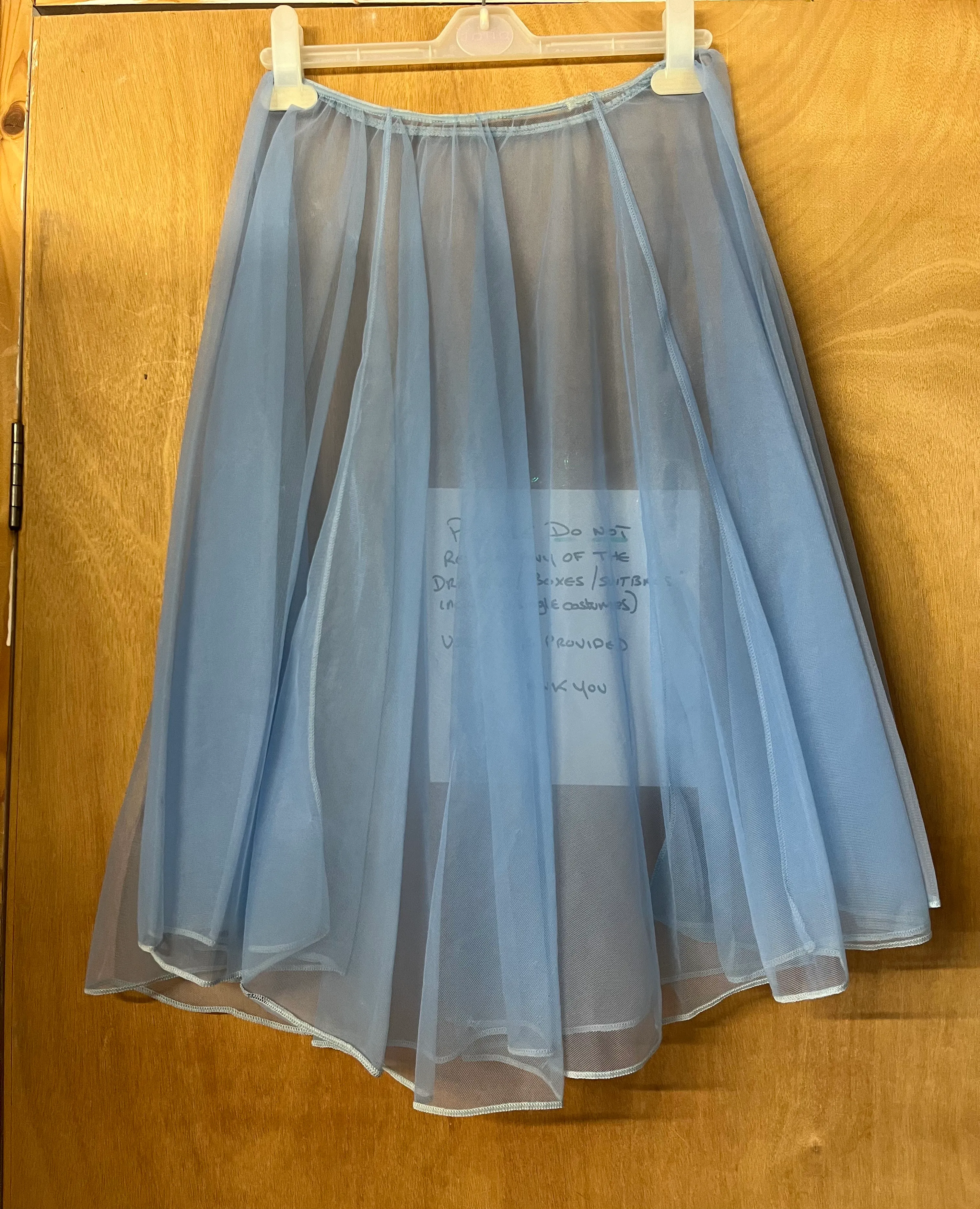 Skirt- Pastel blue chiffon skirt